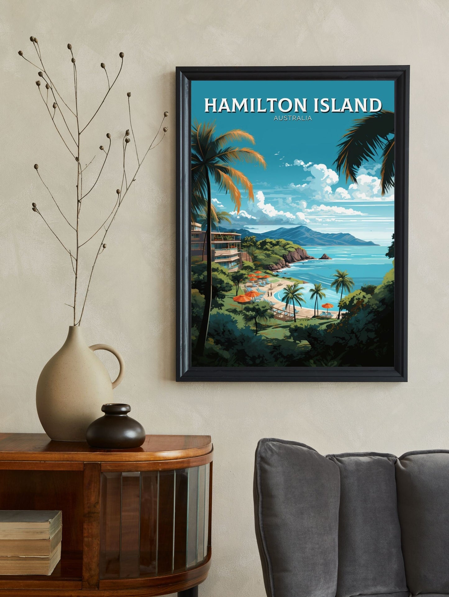 Hamilton Island Poster | Hamilton Island Travel Print | Australia Print | Australia Poster | Queensland Poster | Island Print | ID 632