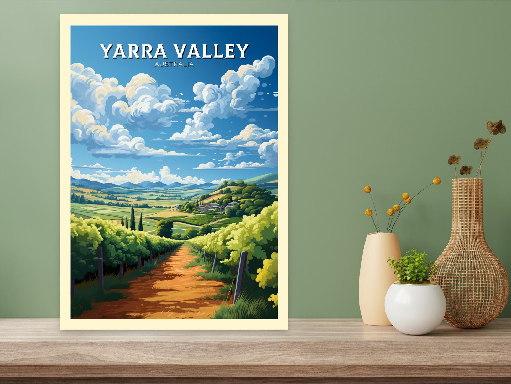 Yarra Valley Victoria Print | Yarra Valley Poster | Victoria Poster | Victoria Australia Wall Art | Yarra Valley Print | ID 636