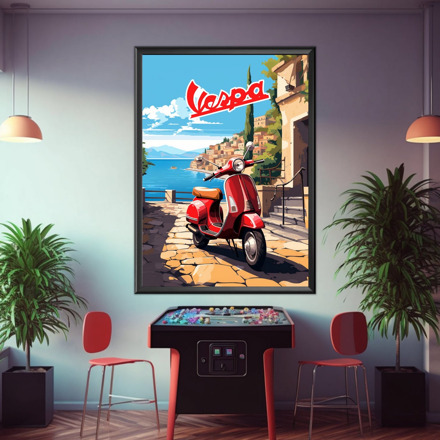 Vespa Scooter Print