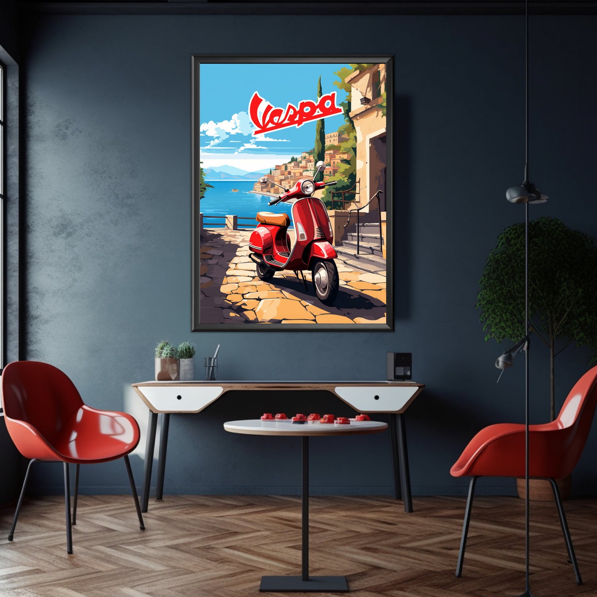 Vespa Scooter Print