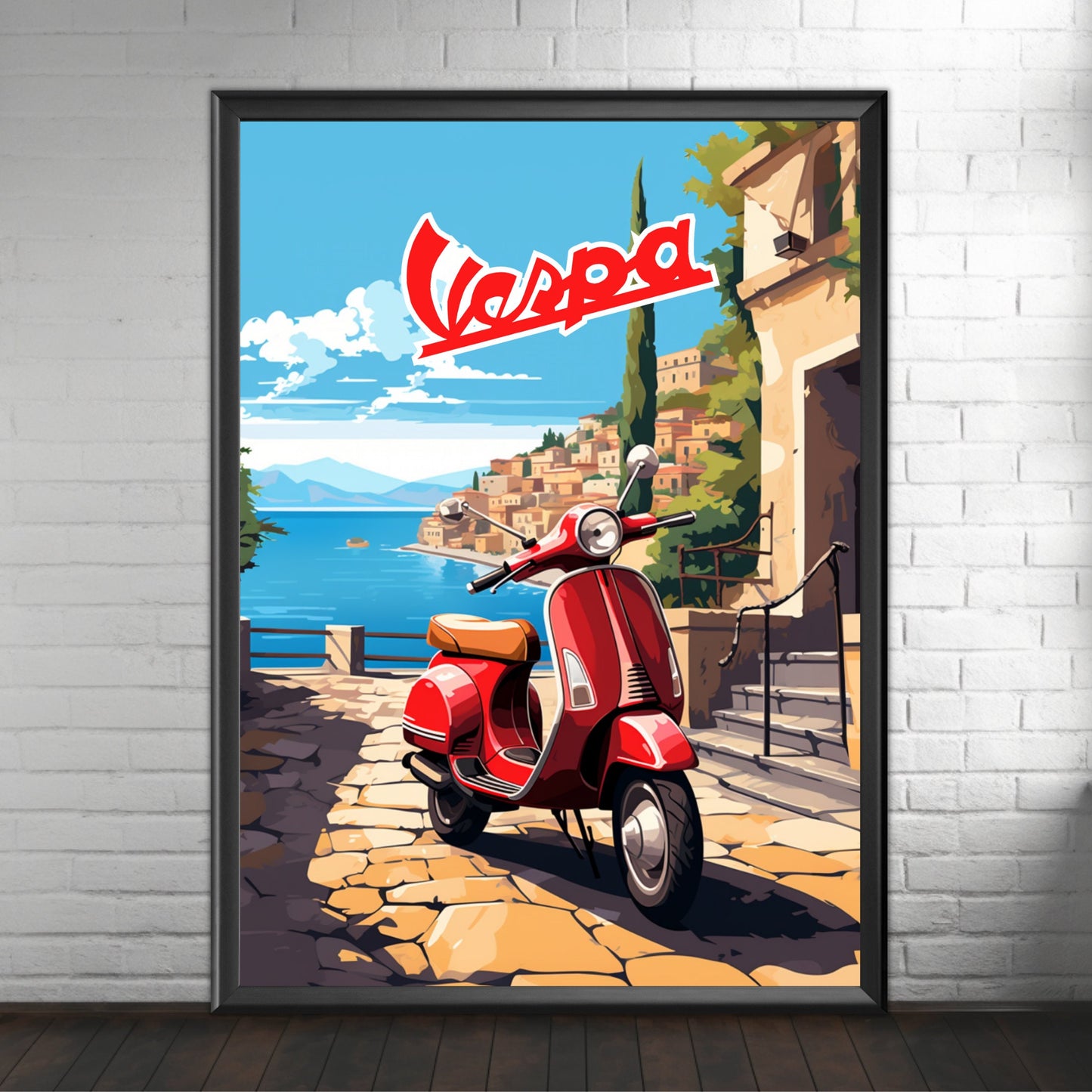 Vespa Scooter Print