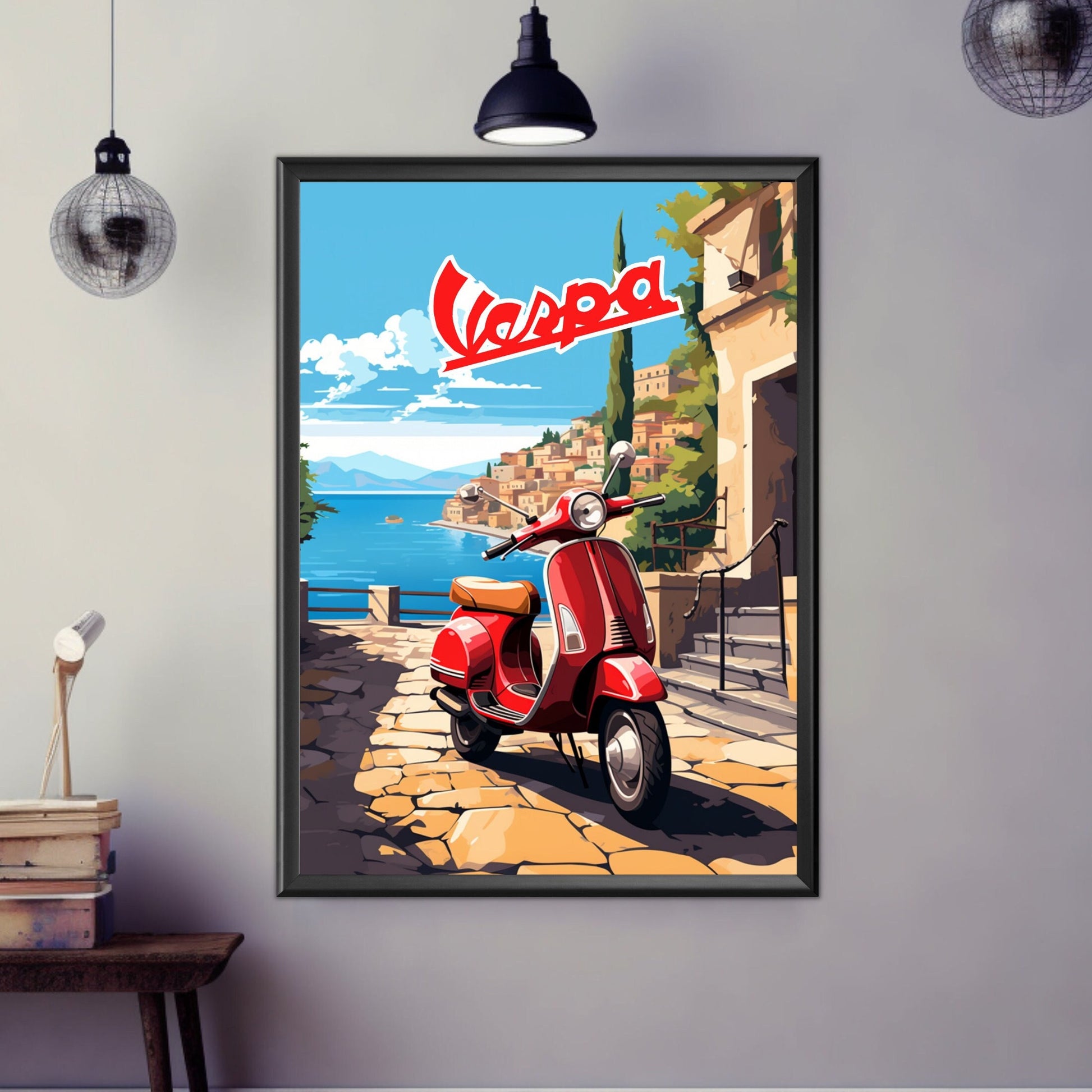 Vespa Scooter Print