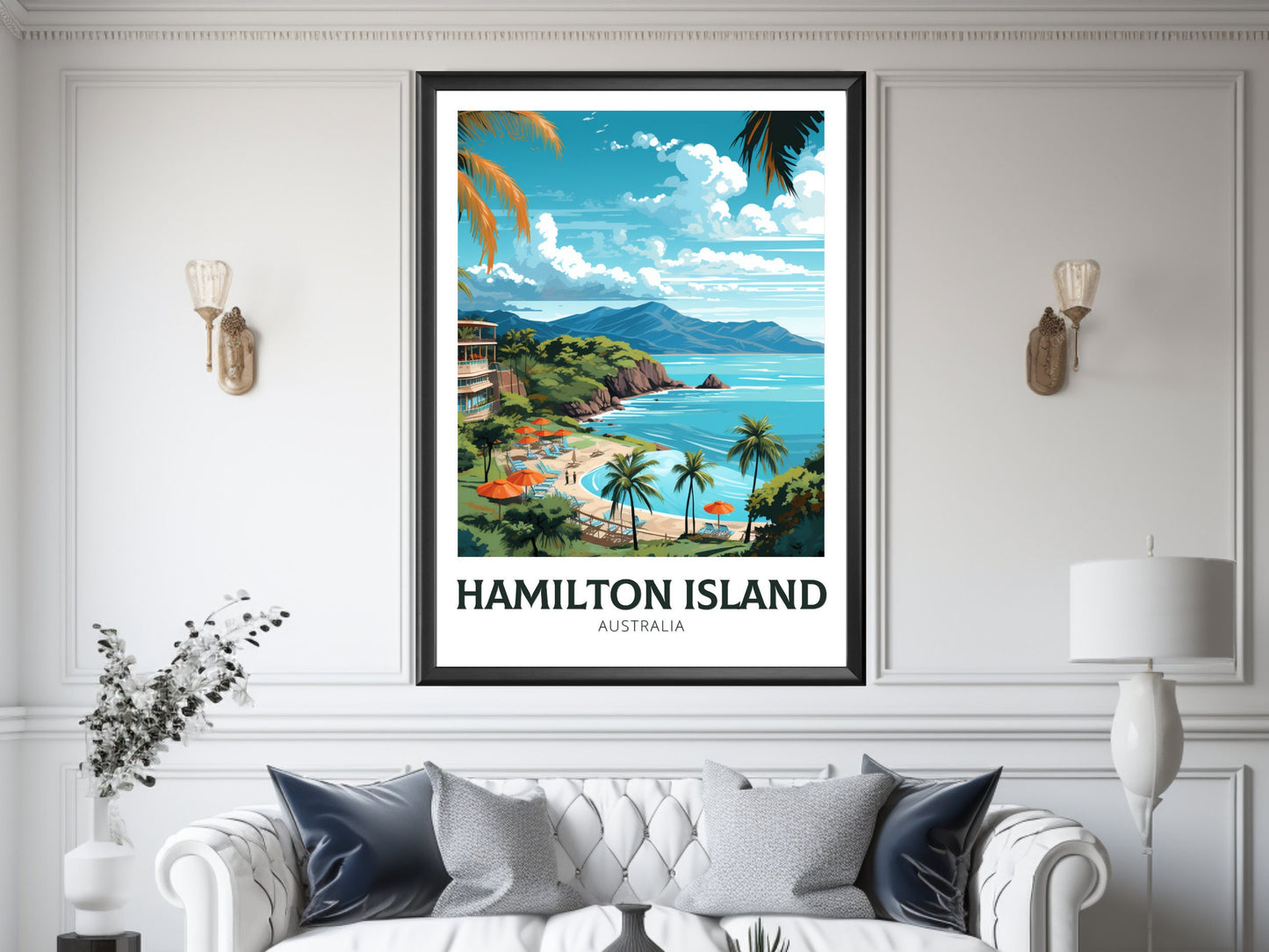 Hamilton Island Print | Hamilton Island Travel Poster | Australia Poster | Australia Print | Queensland Print | Island Poster | ID 637