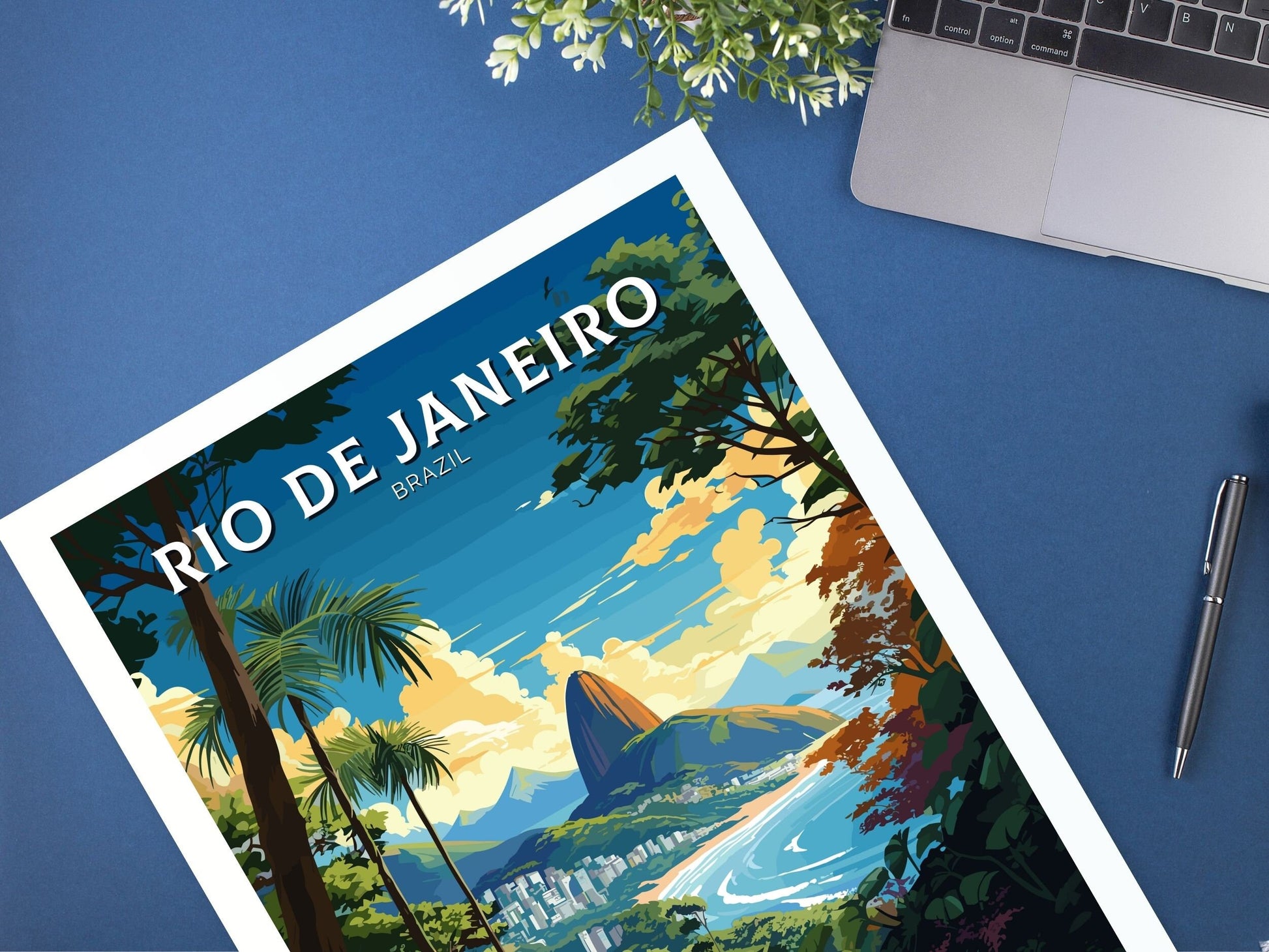 Rio De Janeiro Travel poster | Rio De Janeiro Print | Brazil Wall Art | Sugarloaf Mountain Rio de Janeiro Print | Housewarming gift | ID 670