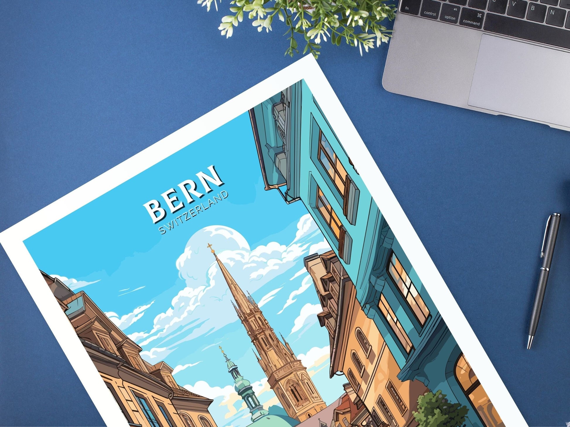 Bern Travel Poster | Bern Travel Print | Bern Illustration | Bern Wall Art | Switzerland Print | Bern Artwork | Switzerland Poster | ID 673