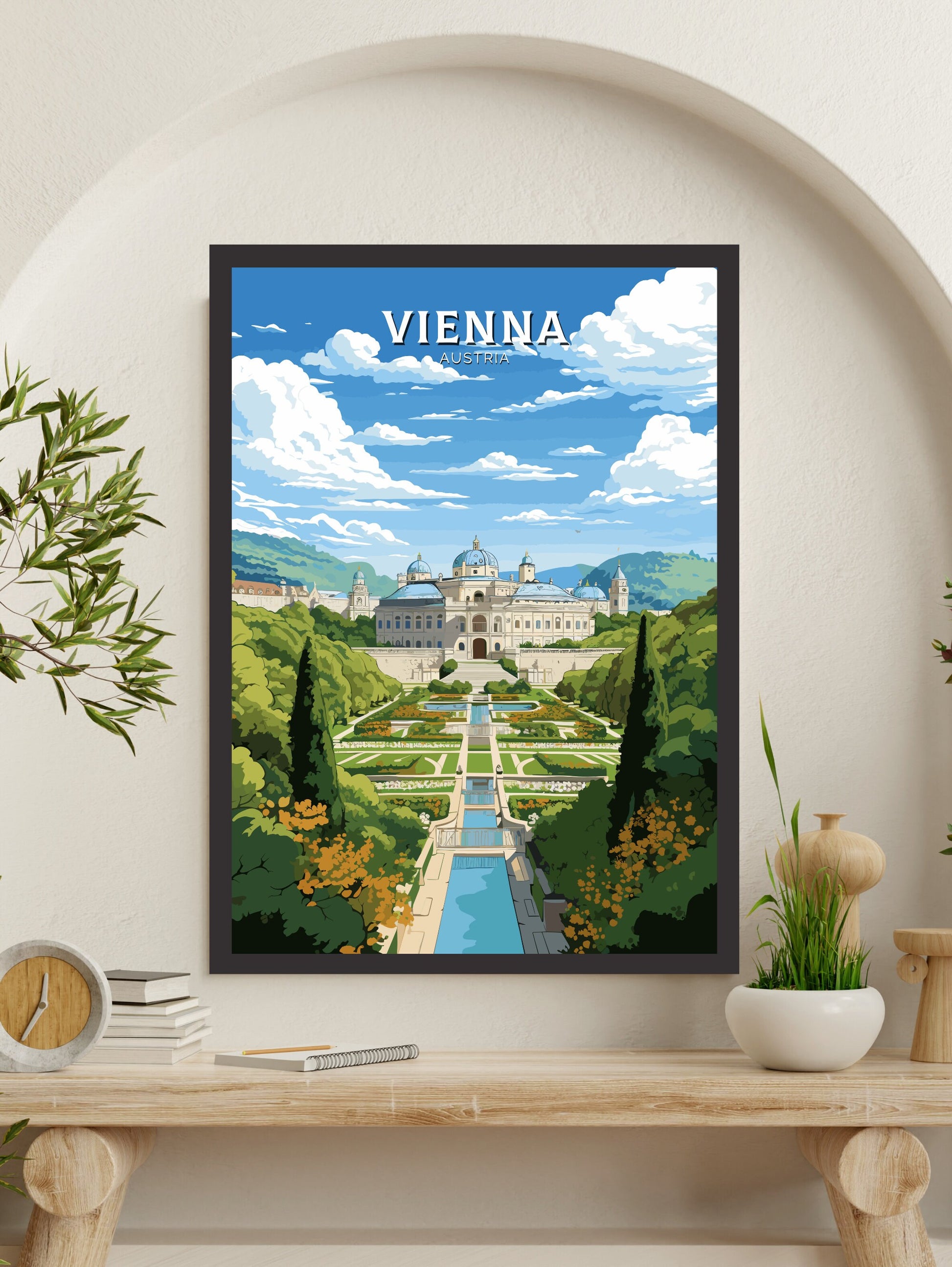 Vienna Travel Print | Vienna Art | Vienna Poster | Vienna Wall Art | Vienna Illustration | Vienna Home Decor | Hofburg Palace ID 663