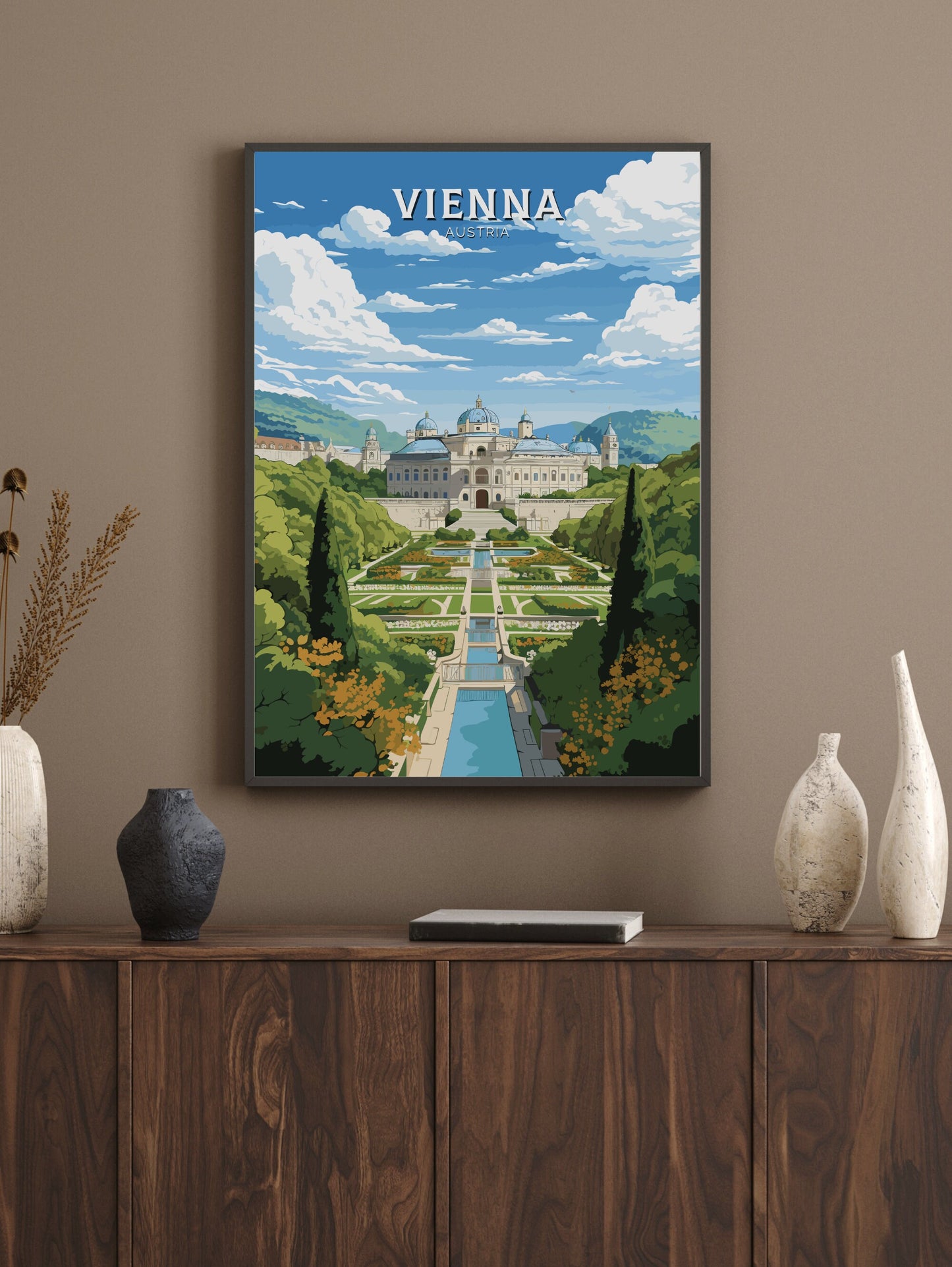 Vienna Travel Print | Vienna Art | Vienna Poster | Vienna Wall Art | Vienna Illustration | Vienna Home Decor | Hofburg Palace ID 663