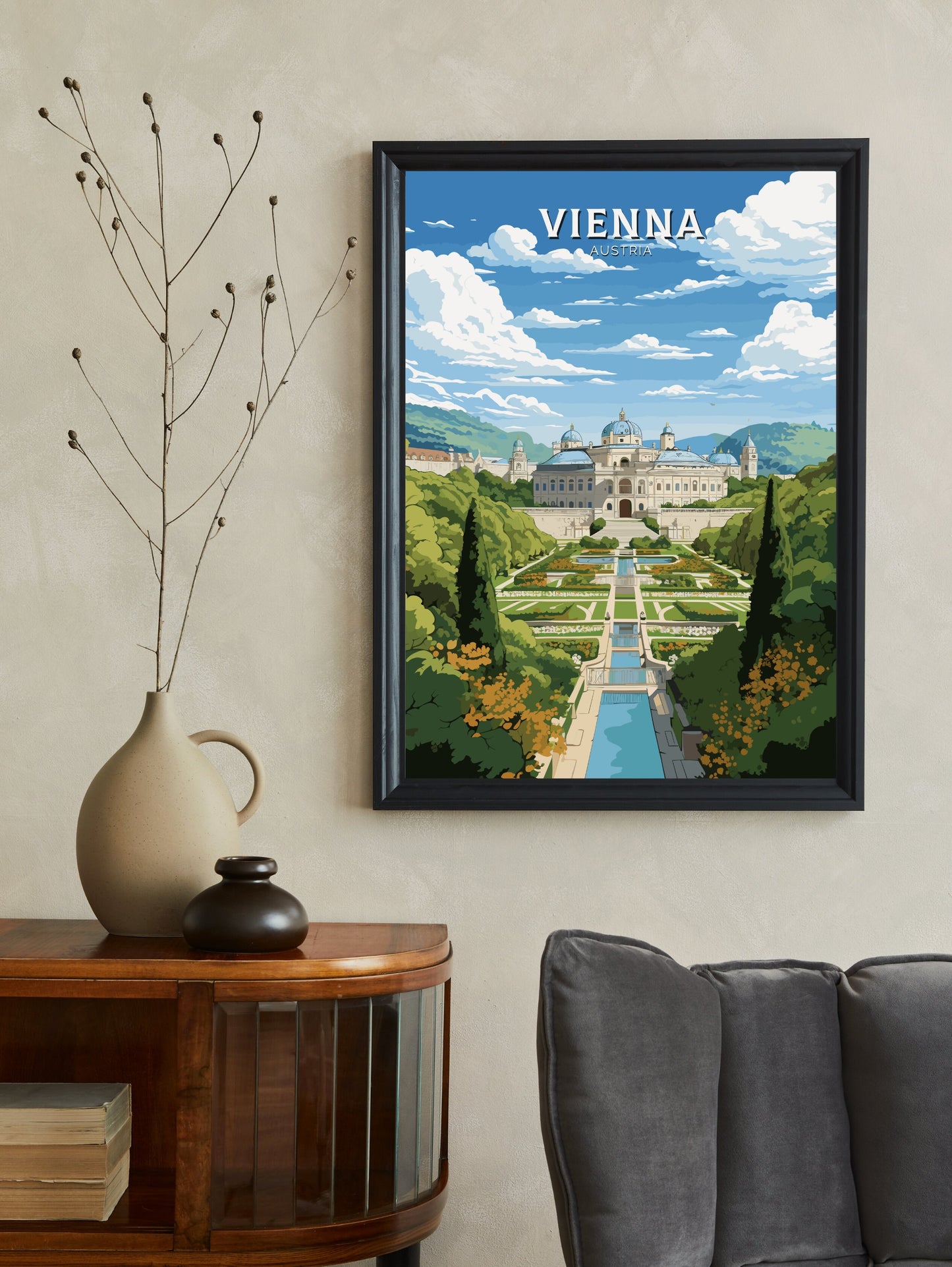 Vienna Travel Print | Vienna Art | Vienna Poster | Vienna Wall Art | Vienna Illustration | Vienna Home Decor | Hofburg Palace ID 663