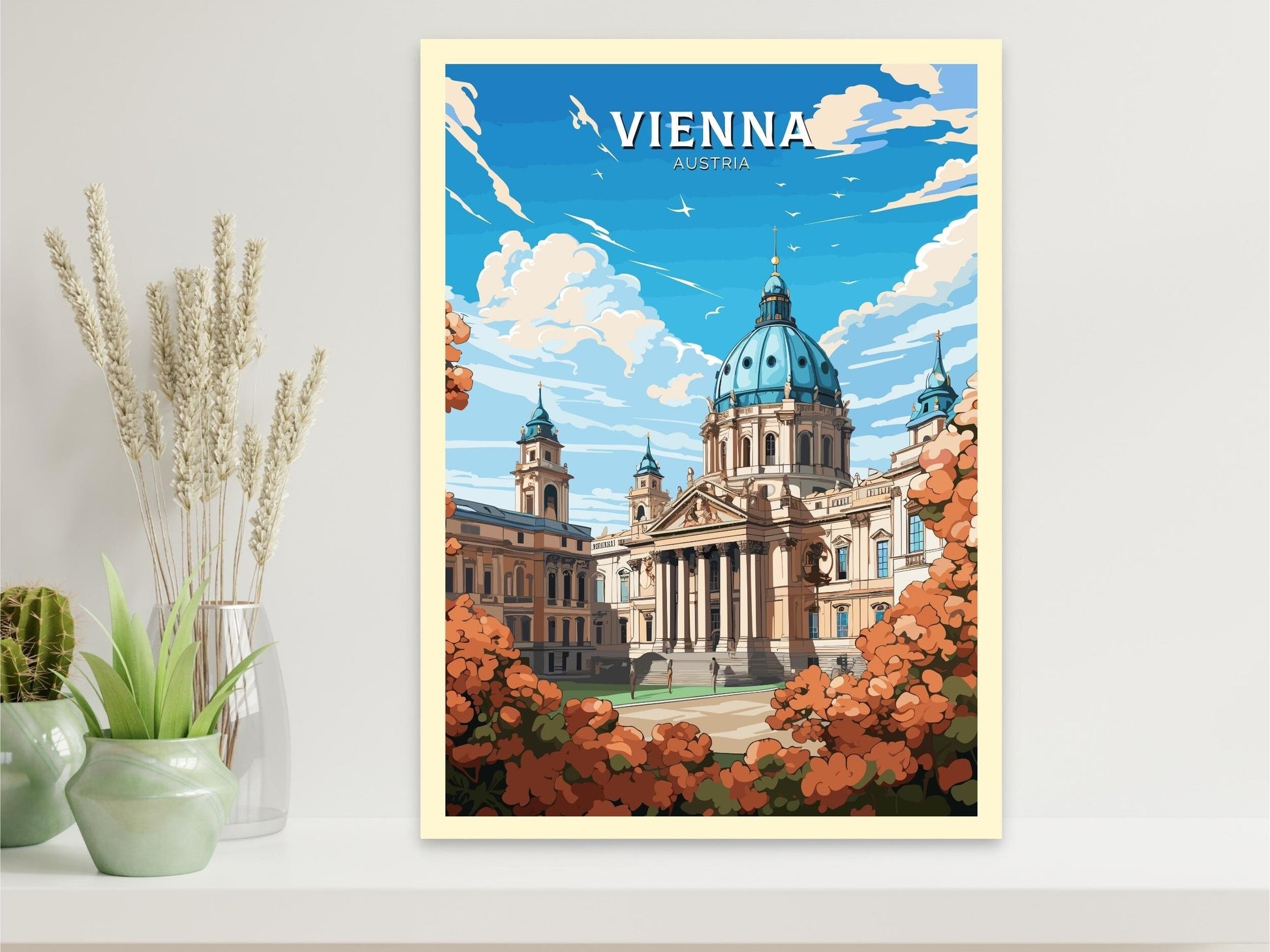 Vienna Travel Print | Vienna Art | Vienna Poster | Vienna Wall Art | Vienna Illustration | Vienna Home Decor | Hofburg Palace ID 663