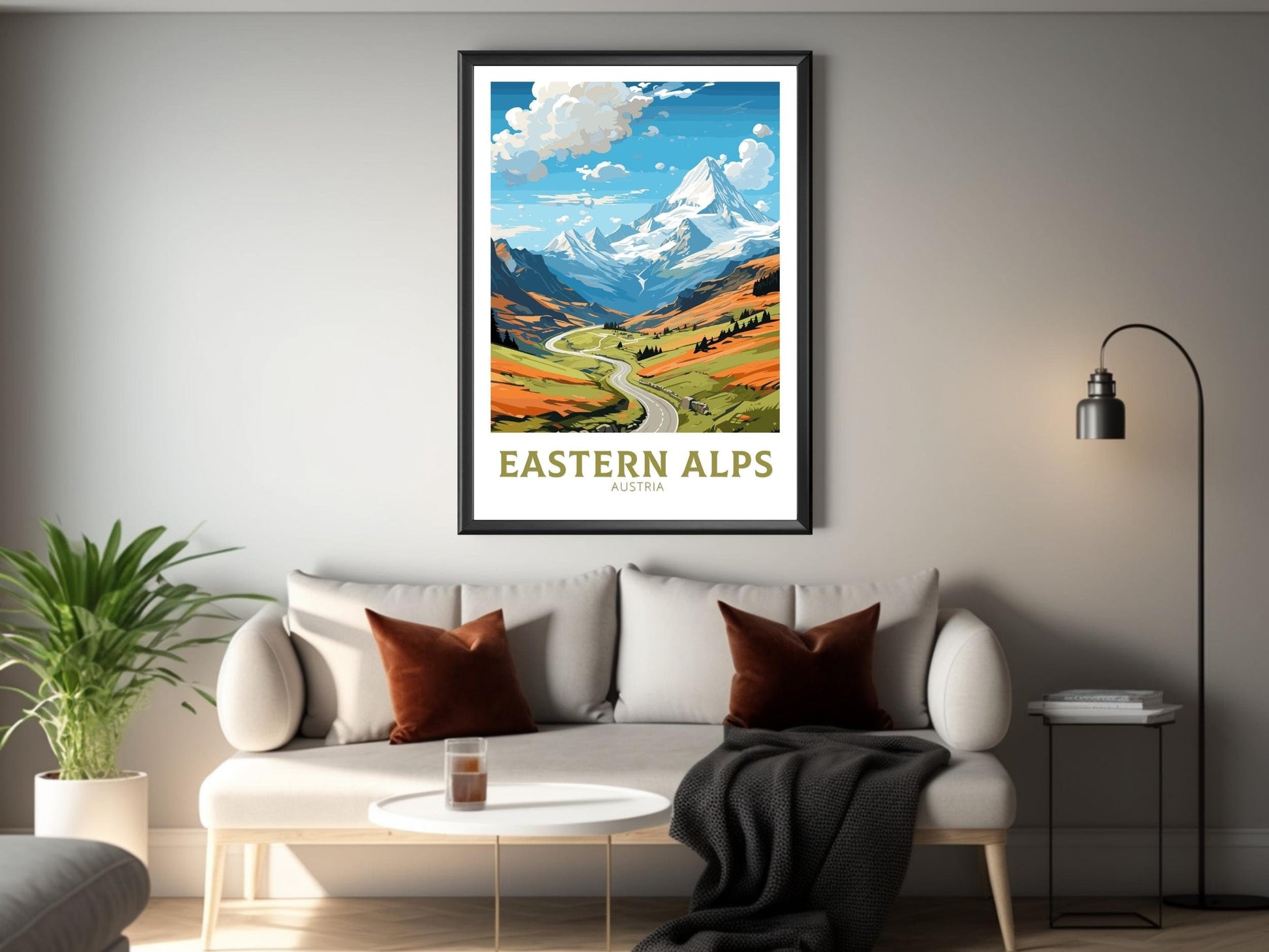 Eastern Alps Print | Eastern Alps Poster | Eastern Alps Wall Art | Eastern Alps Art | Illustration | Austria Poster | The Alps Poster ID 669