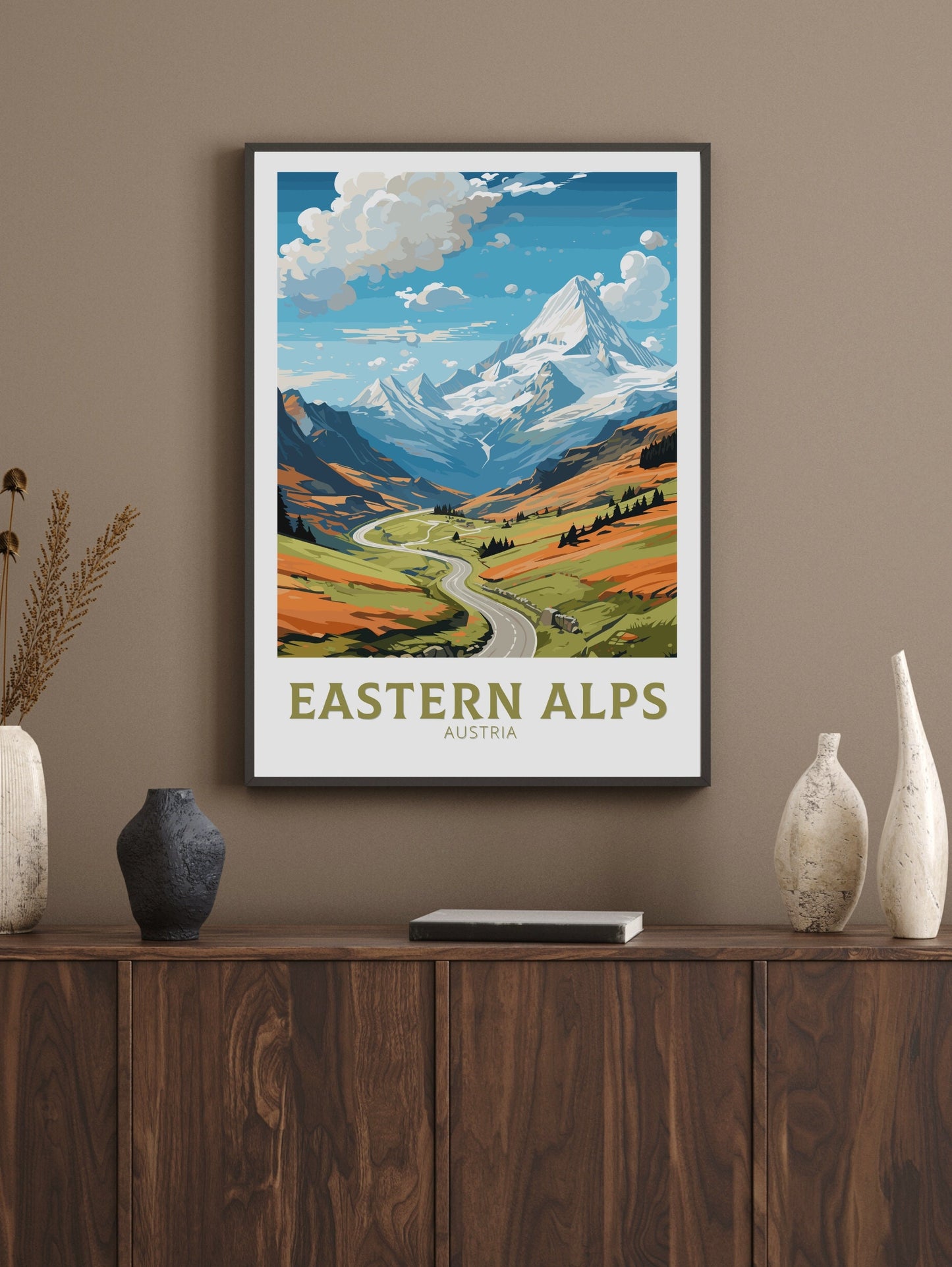 Eastern Alps Print | Eastern Alps Poster | Eastern Alps Wall Art | Eastern Alps Art | Illustration | Austria Poster | The Alps Poster ID 669