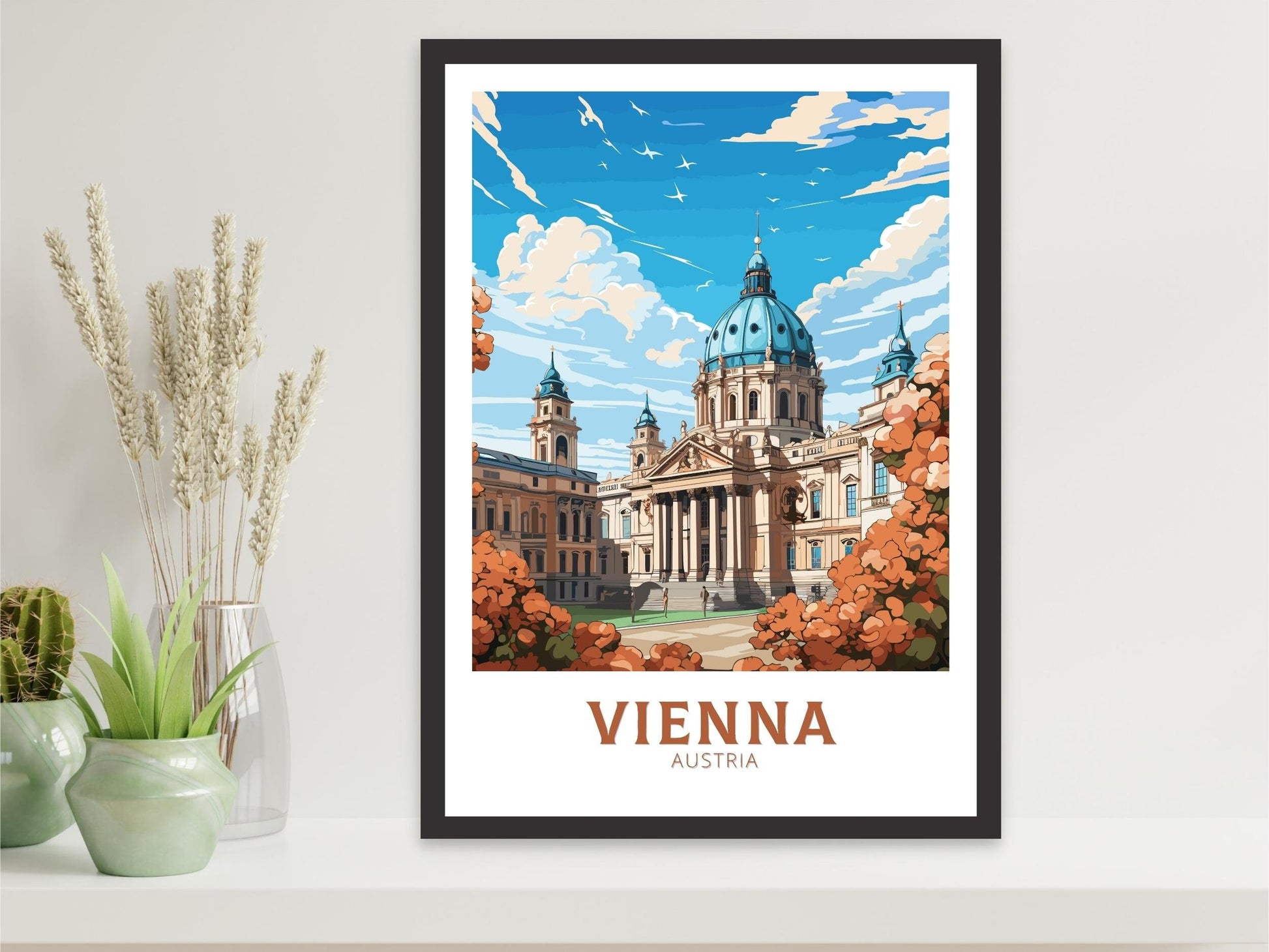 Vienna Poster | Vienna Travel Print | Vienna Art | Vienna Wall Art | Vienna Illustration | Vienna Home Decor | Hofburg Palace ID 682