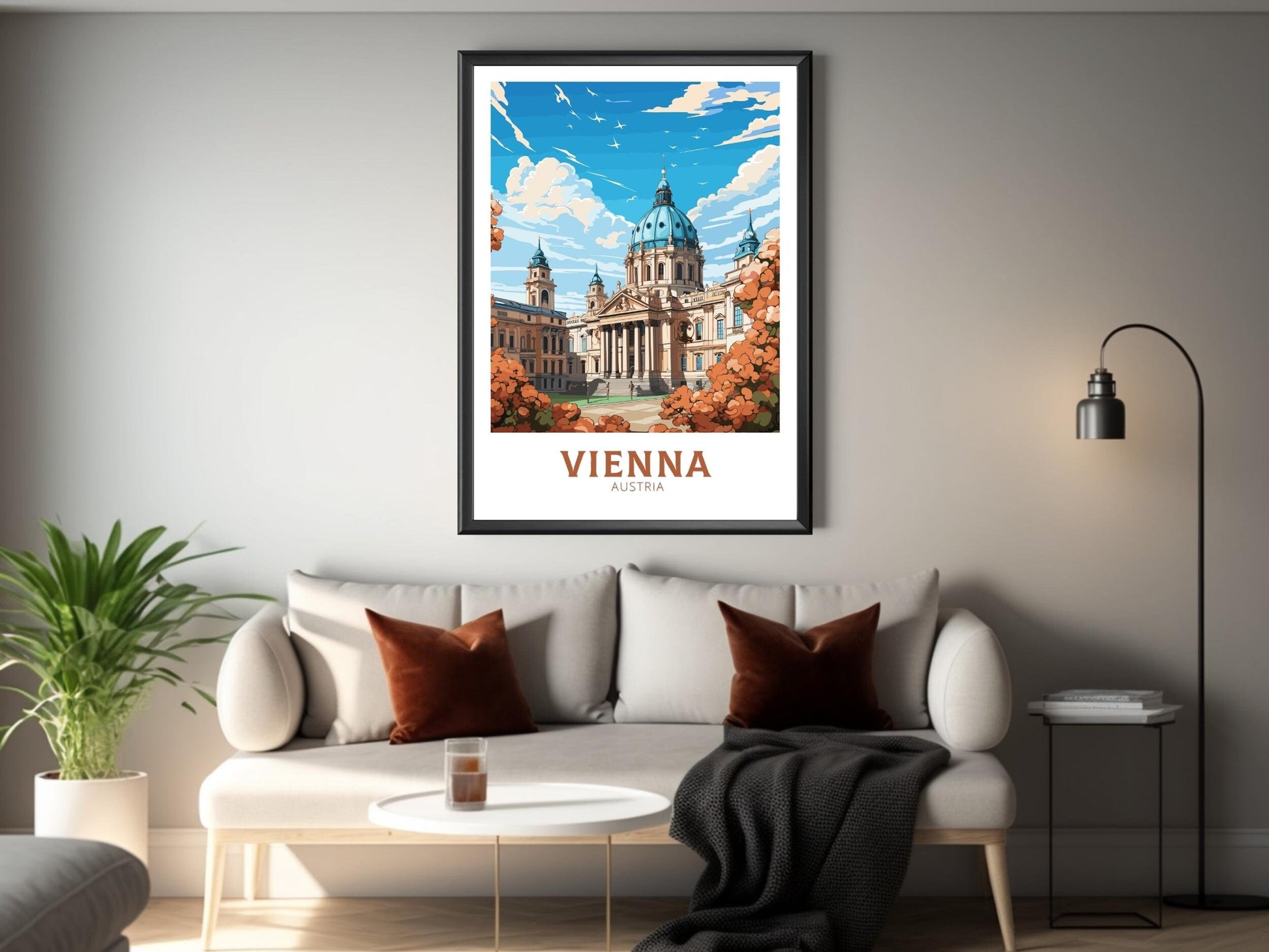 Vienna Poster | Vienna Travel Print | Vienna Art | Vienna Wall Art | Vienna Illustration | Vienna Home Decor | Hofburg Palace ID 682