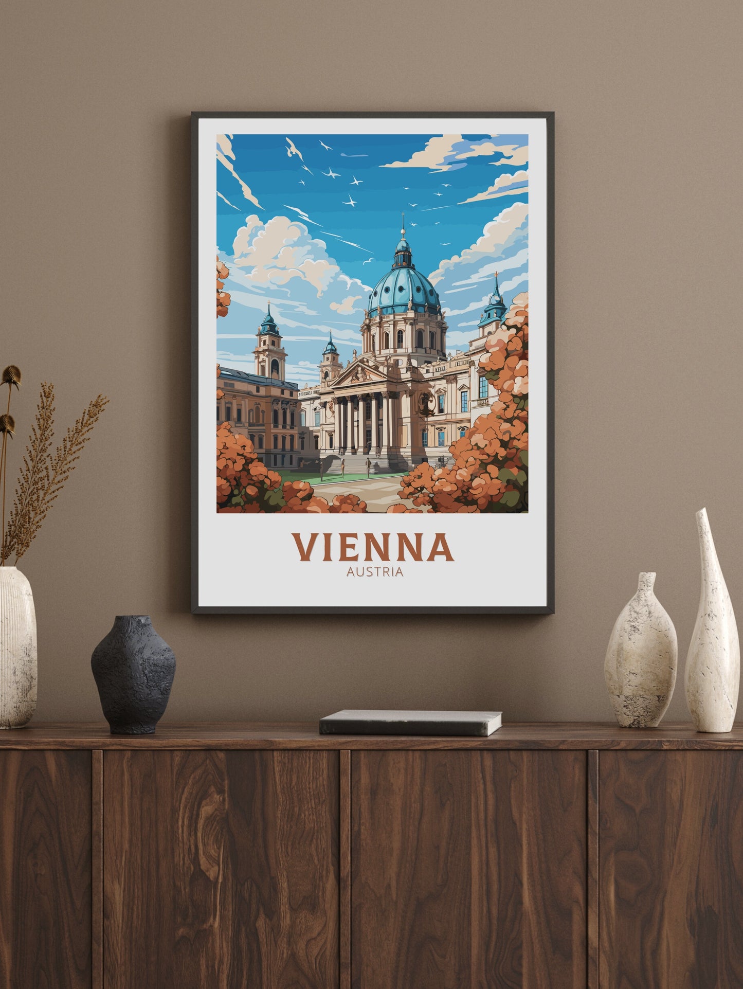 Vienna Poster | Vienna Travel Print | Vienna Art | Vienna Wall Art | Vienna Illustration | Vienna Home Decor | Hofburg Palace ID 682