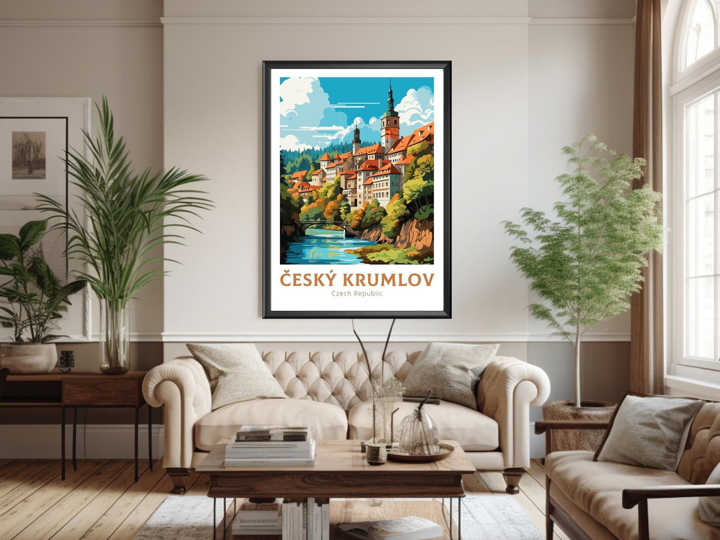 Český Krumlov Print | Český Krumlov Poster | Český Krumlov Illustration | Český Krumlov Castle | Czechia Print | Český Krumlov ID 683