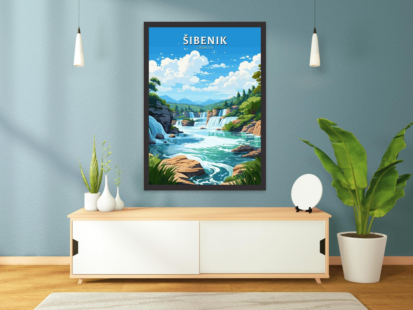 Sibenik Travel Poster | Sibenik Illustration | Sibenik Wall Art | Croatia Print | Sibenik Print | Sibenik Croatia Poster | ID 684