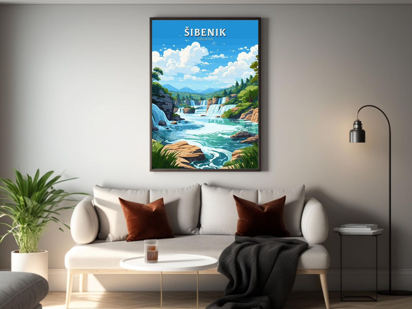 Sibenik Travel Poster | Sibenik Illustration | Sibenik Wall Art | Croatia Print | Sibenik Print | Sibenik Croatia Poster | ID 684