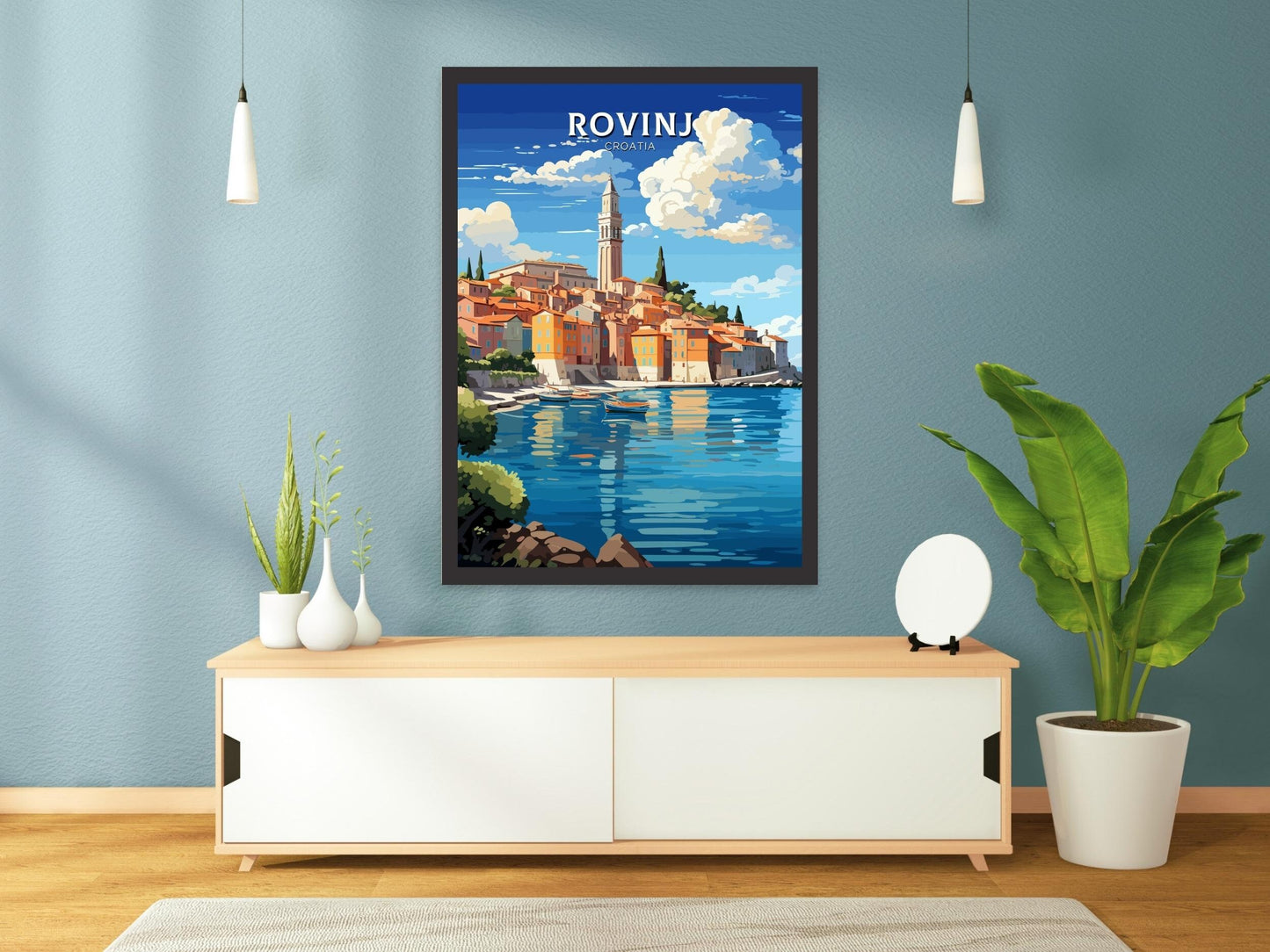 Rovinj Travel Poster | Rovinj Illustration | Rovinj Wall Art | Rovinj Print | Croatia Print | Rovinj Croatia Poster | ID 685