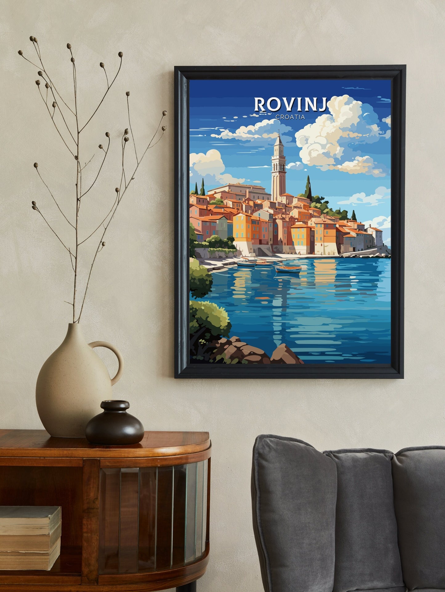 Rovinj Travel Poster | Rovinj Illustration | Rovinj Wall Art | Rovinj Print | Croatia Print | Rovinj Croatia Poster | ID 685