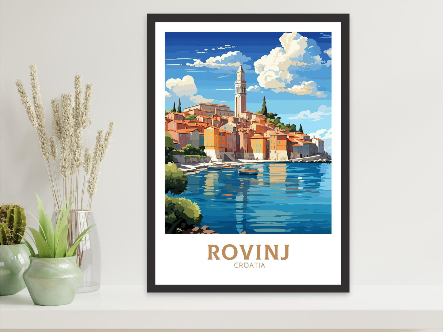 Rovinj Print | Rovinj Travel Poster | Rovinj Illustration | Rovinj Wall Art | Croatia Print | Rovinj Croatia Poster | ID 691