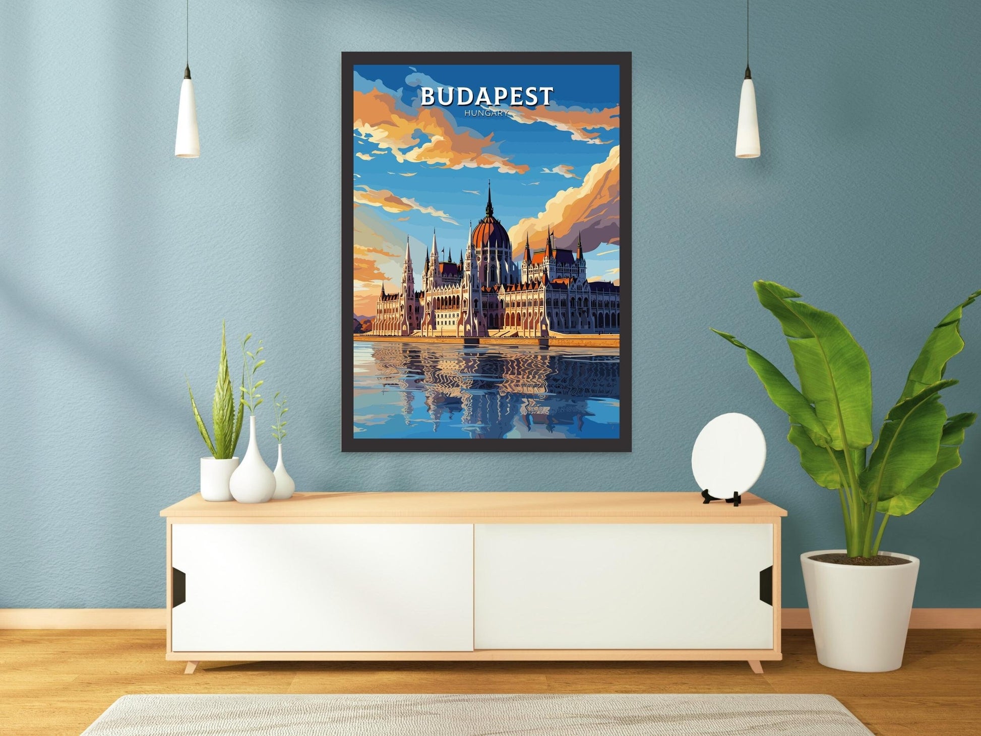 Budapest Travel Poster | Budapest Illustration | Budapest Wall Art | Budapest Print| Hungary Poster | Budapest Parliament Building ID 696