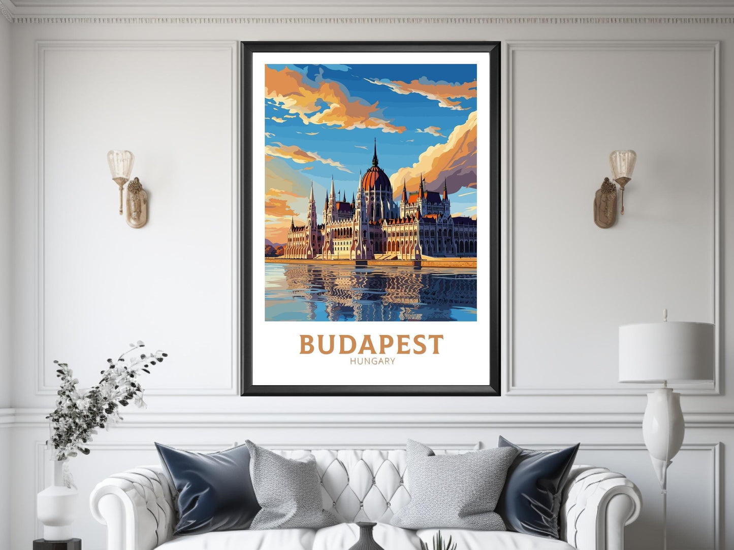 Budapest Print | Budapest Travel Poster | Budapest Illustration | Budapest Wall Art | Hungary Poster | Budapest Parliament Building ID 699