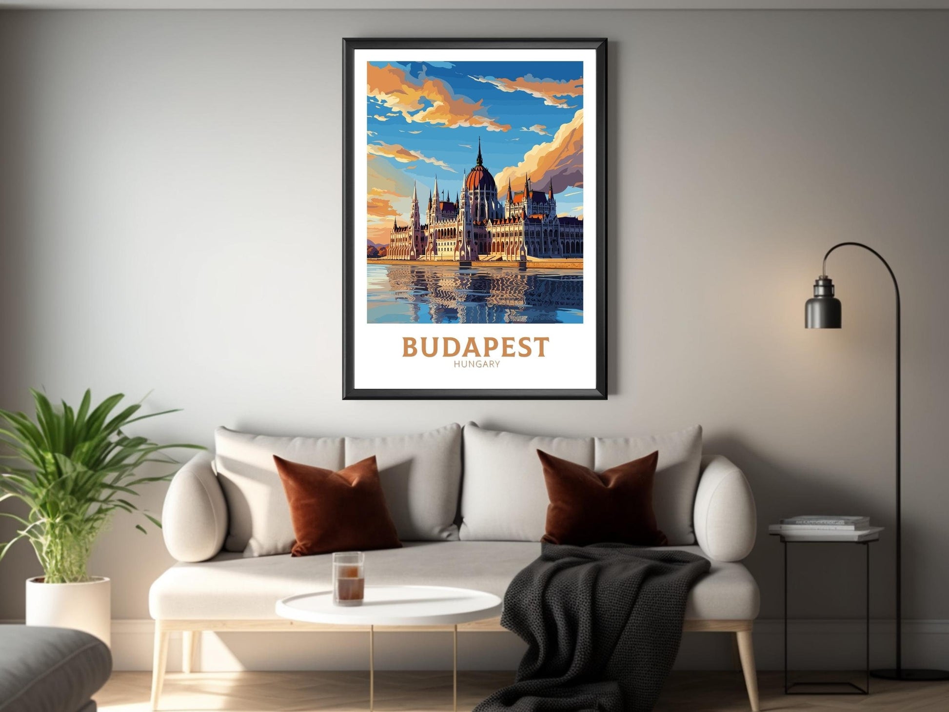 Budapest Print | Budapest Travel Poster | Budapest Illustration | Budapest Wall Art | Hungary Poster | Budapest Parliament Building ID 699