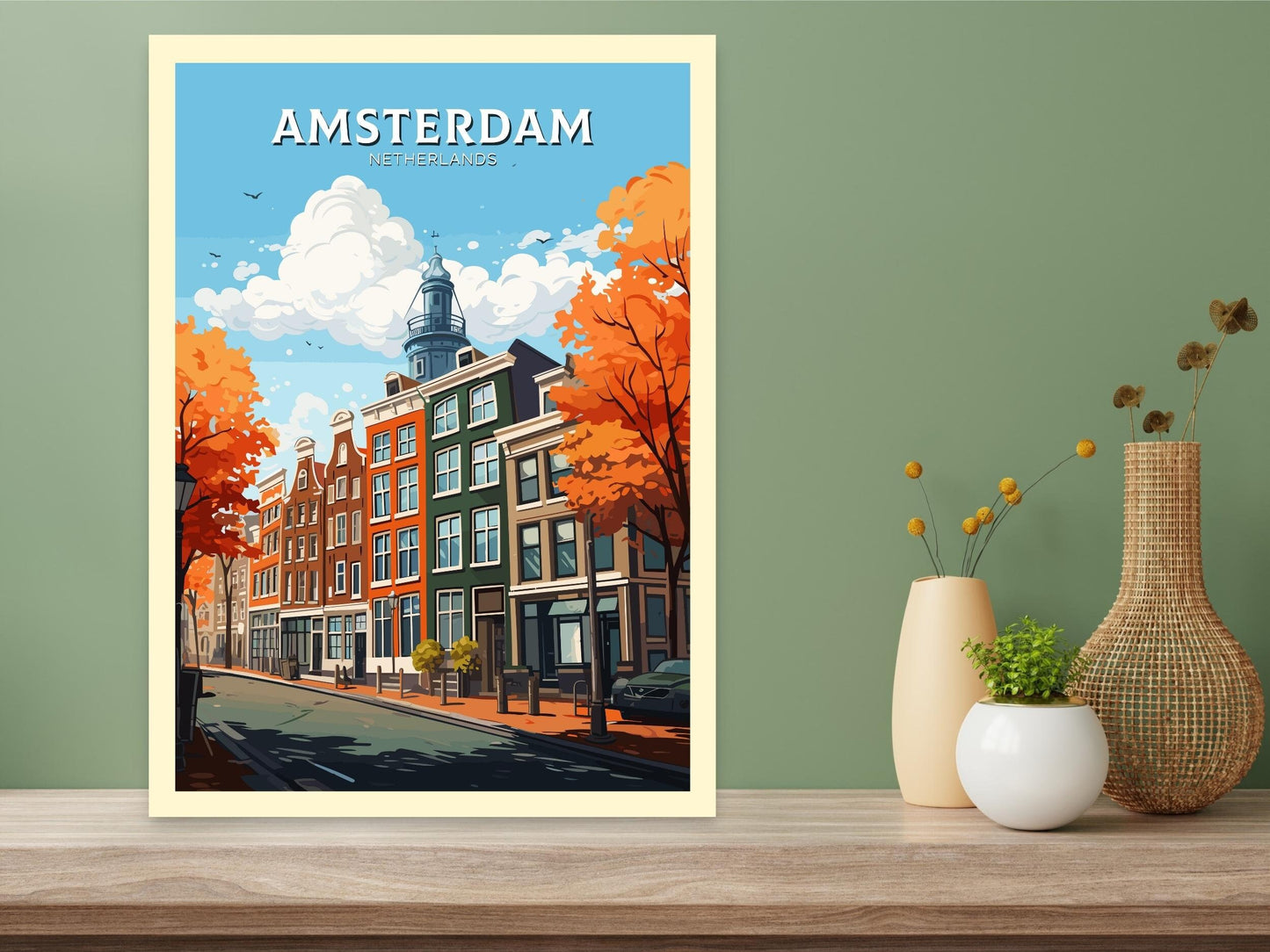 Amsterdam Print | Anne Frank House | Amsterdam Wall Art | Netherlands Print | Amsterdam Home Decor | Amsterdam Poster | ID 702