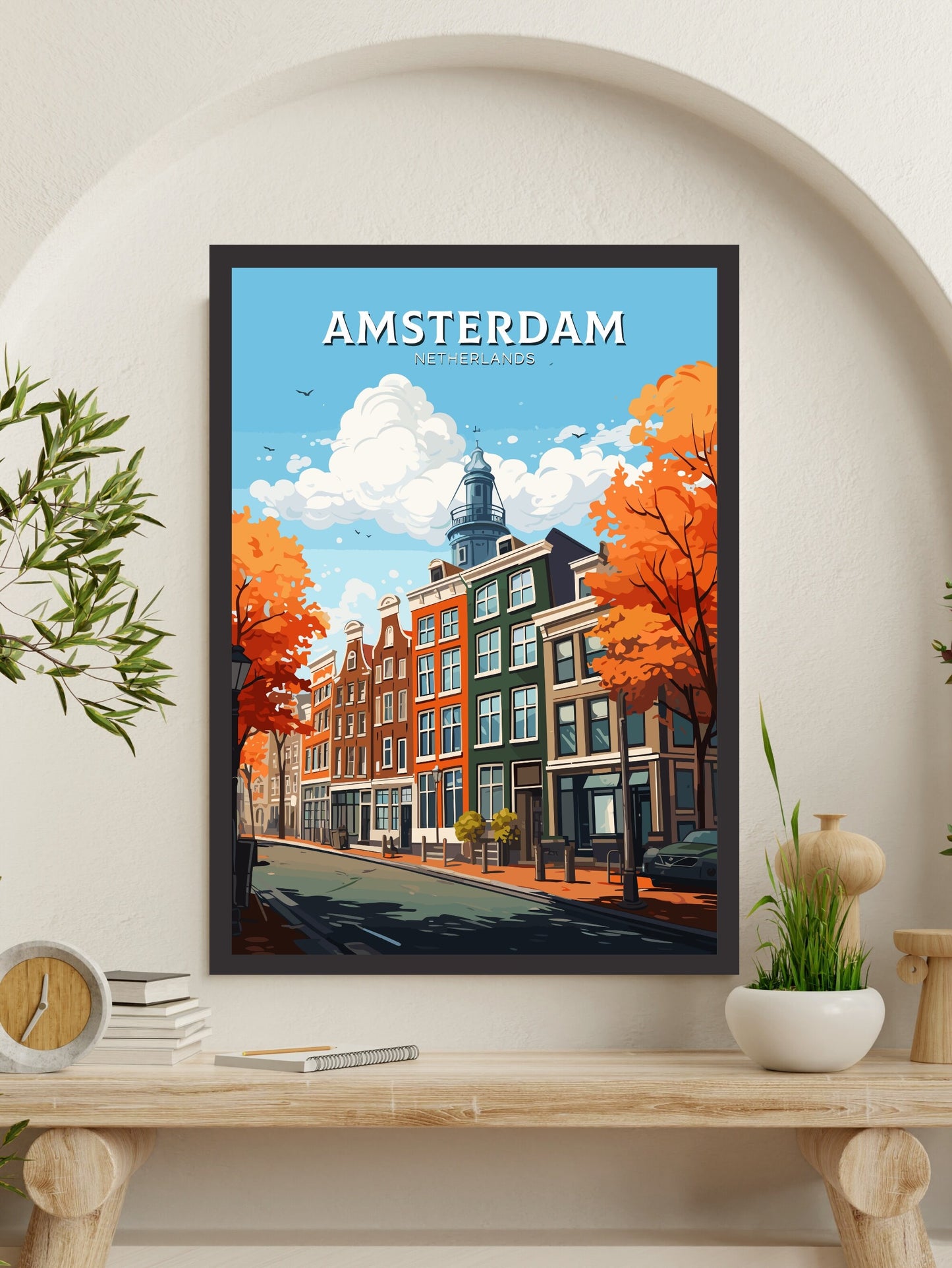 Amsterdam Print | Anne Frank House | Amsterdam Wall Art | Netherlands Print | Amsterdam Home Decor | Amsterdam Poster | ID 702