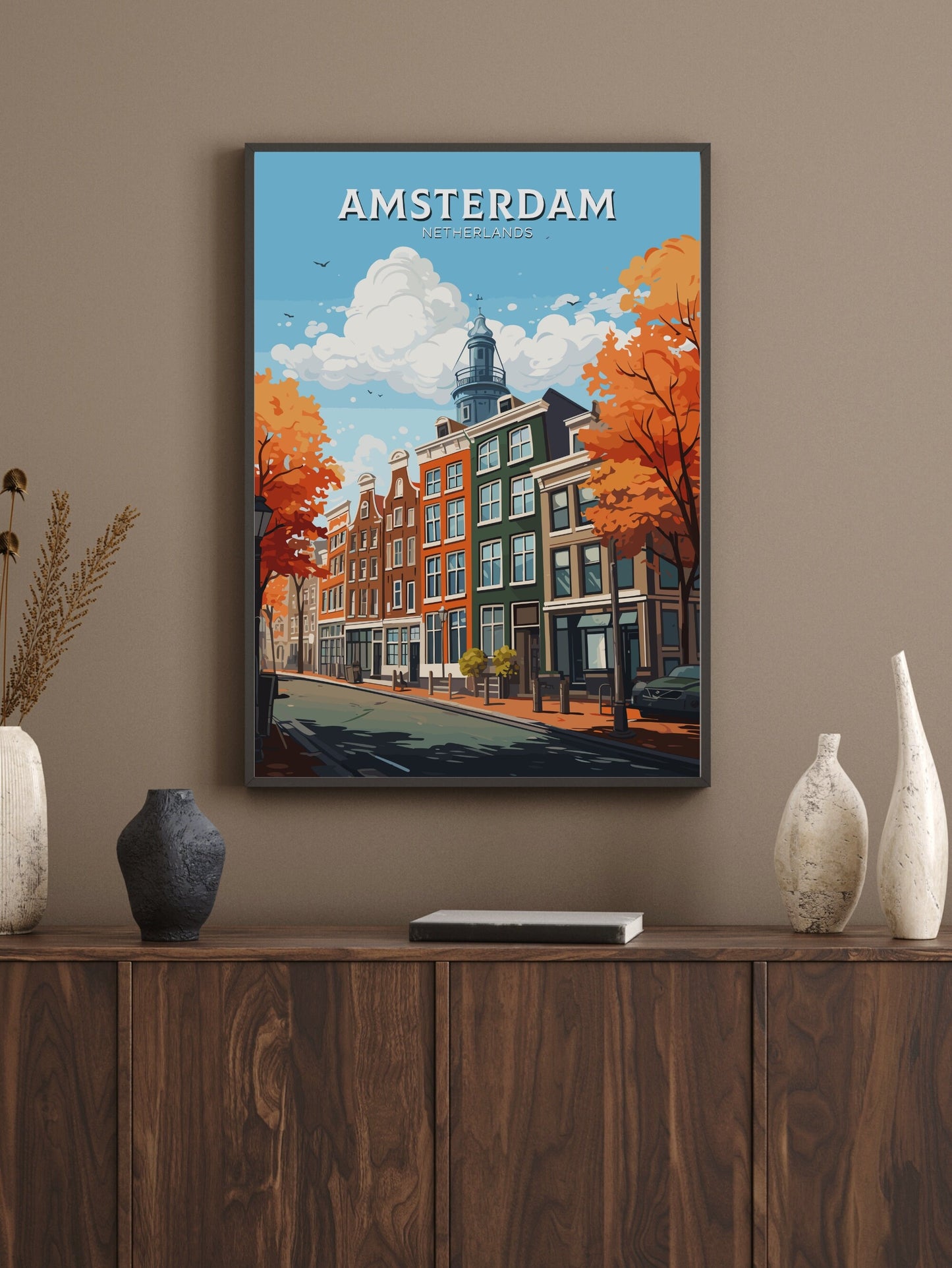 Amsterdam Print | Anne Frank House | Amsterdam Wall Art | Netherlands Print | Amsterdam Home Decor | Amsterdam Poster | ID 702