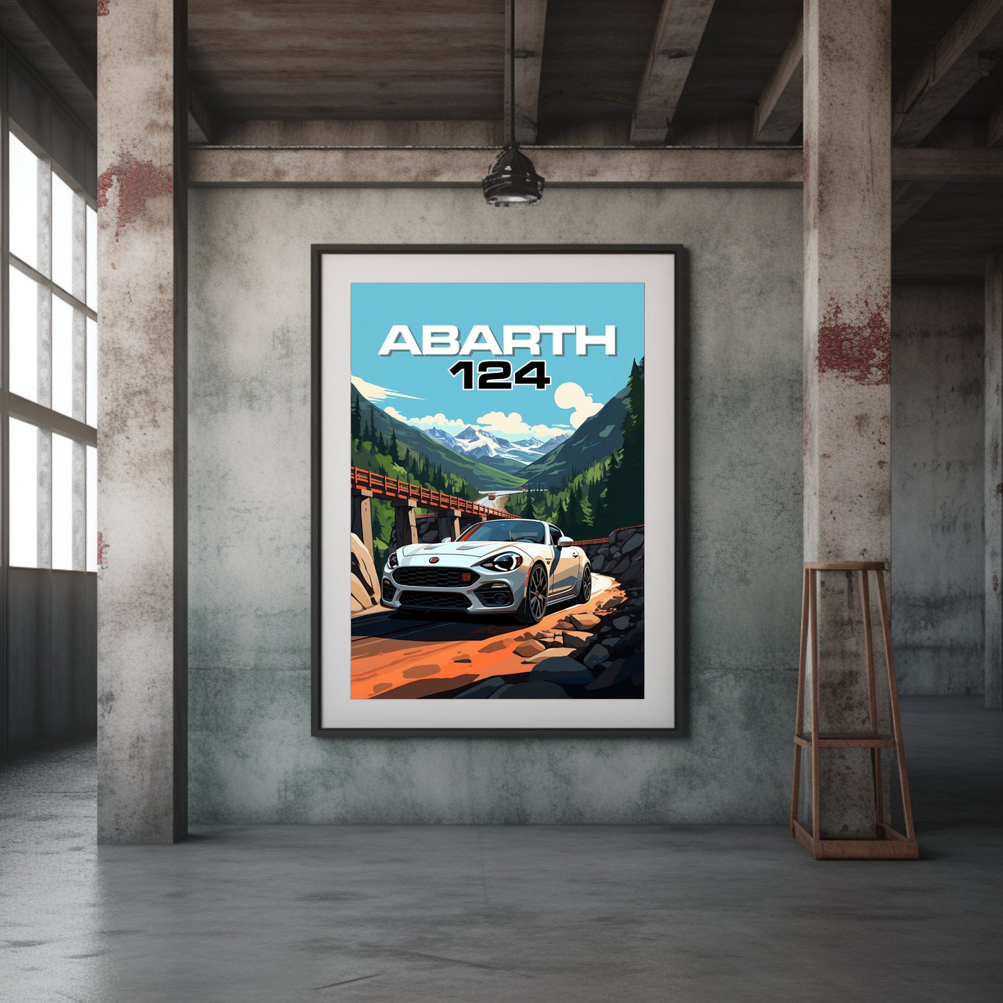 Abarth 124 Car Print