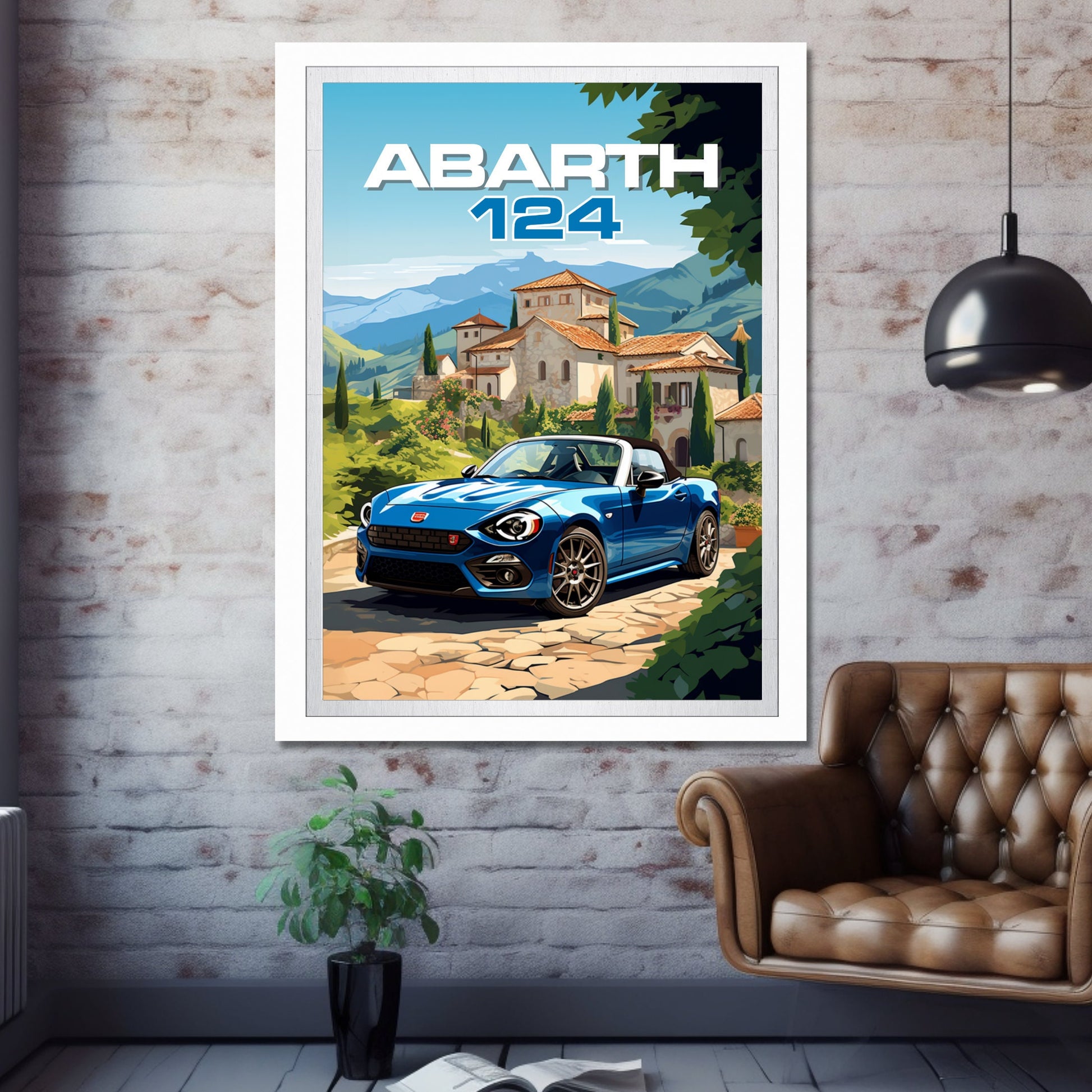 Abarth 124 Car Poster