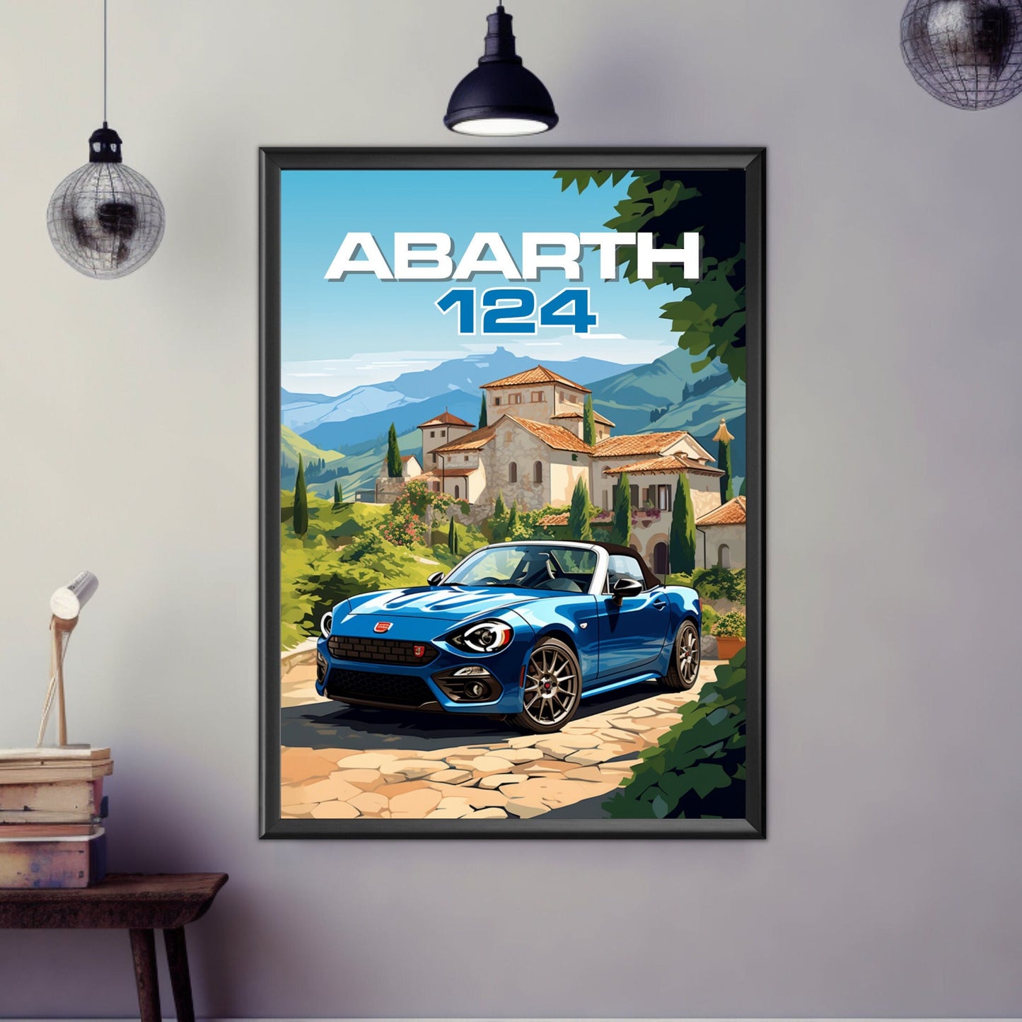 Abarth 124 Car Poster