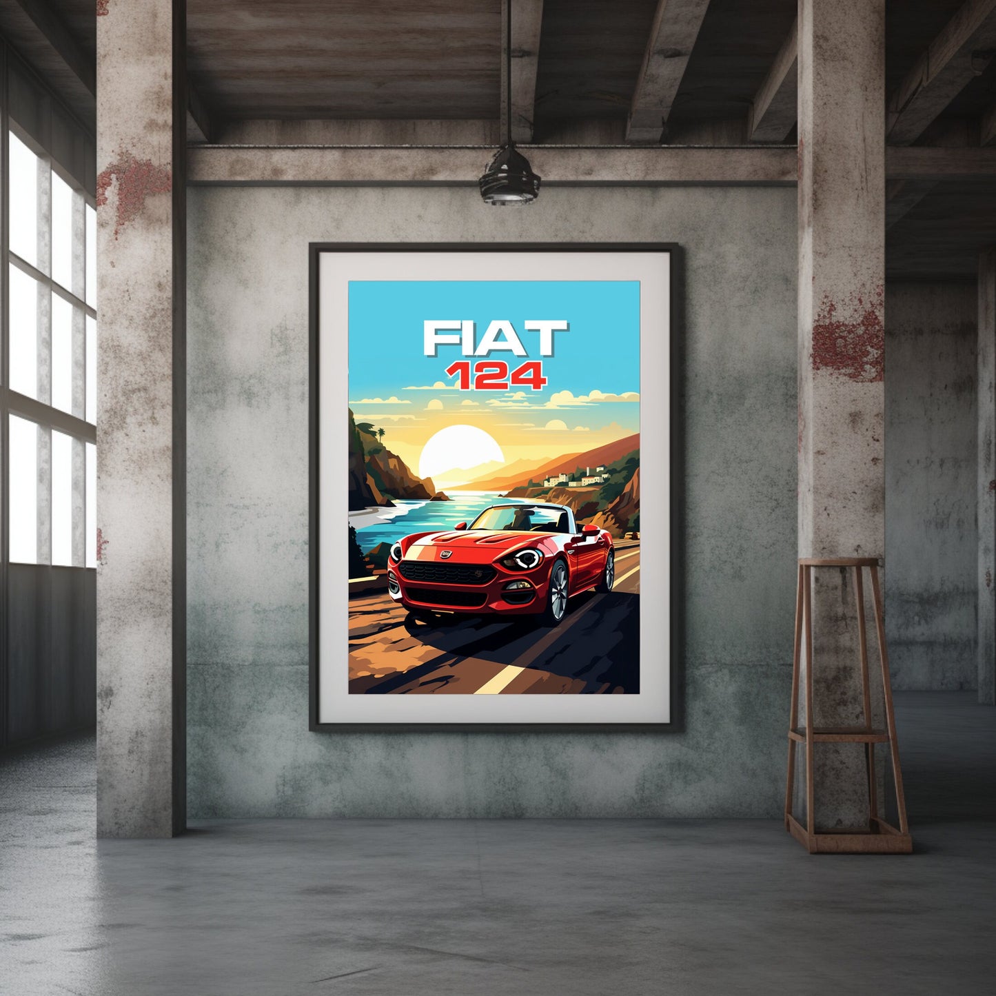 Fiat 124 Poster