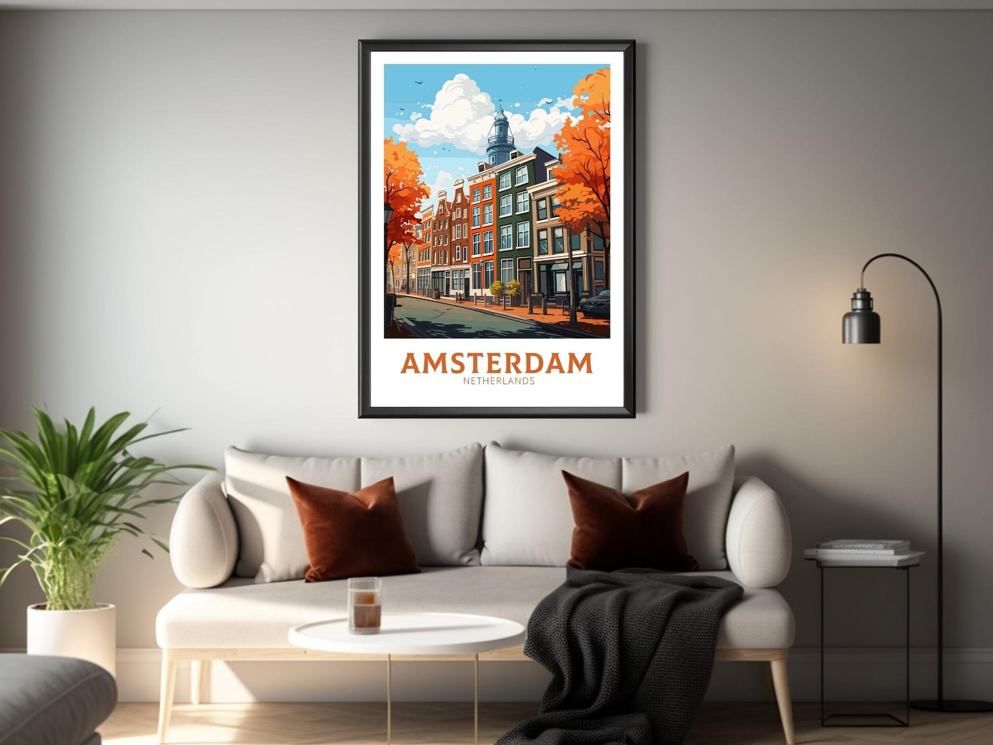 Amsterdam Poster | Amsterdam Print | Anne Frank House | Amsterdam Wall Art | Netherlands Print | Amsterdam Home Decor | ID 709