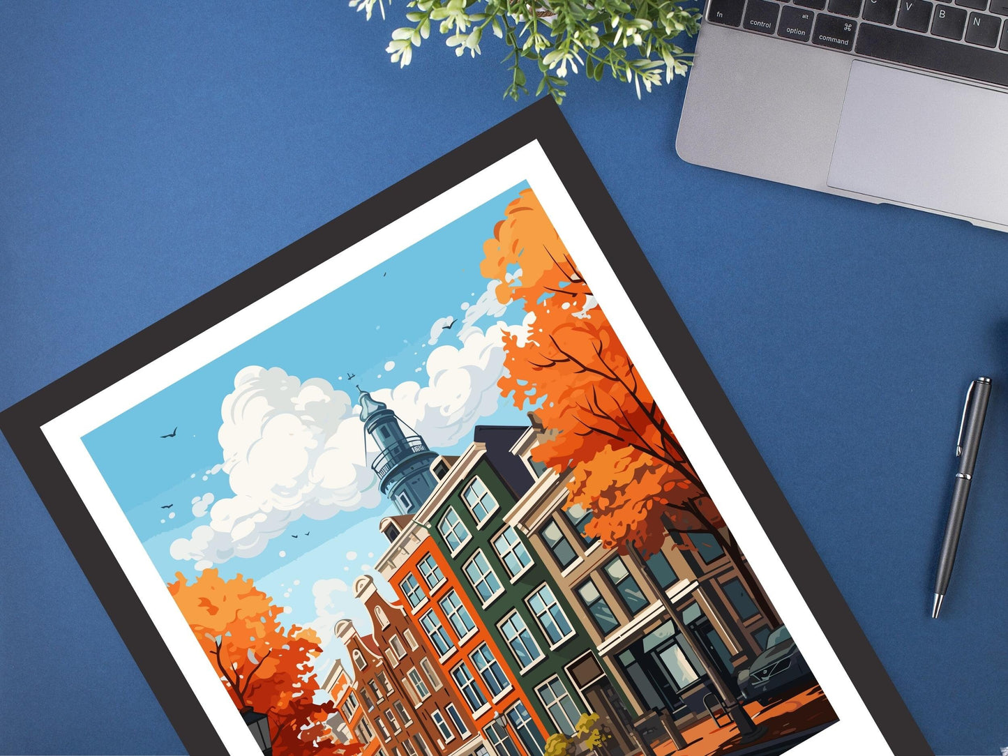 Amsterdam Poster | Amsterdam Print | Anne Frank House | Amsterdam Wall Art | Netherlands Print | Amsterdam Home Decor | ID 709