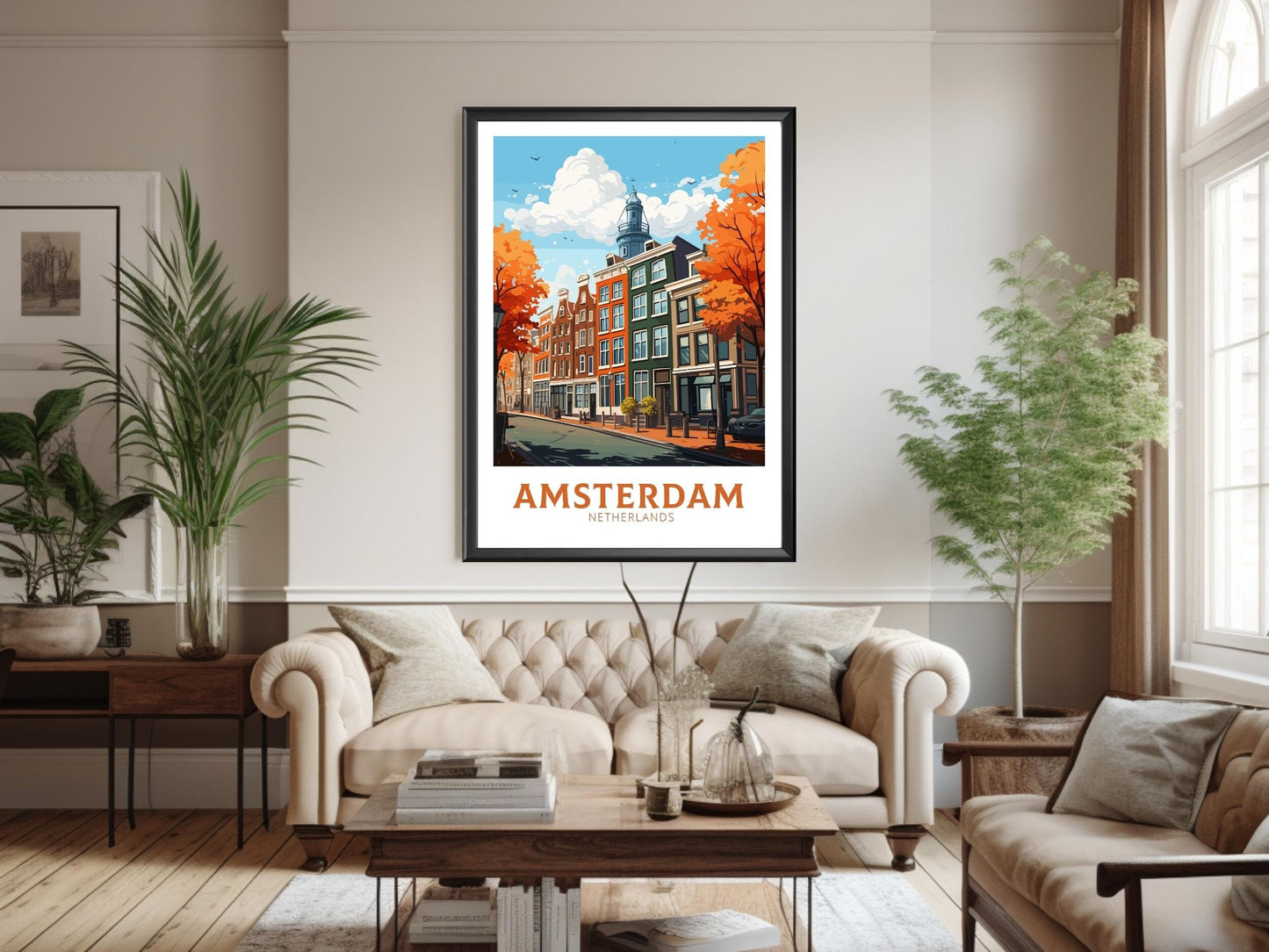 Amsterdam Poster | Amsterdam Print | Anne Frank House | Amsterdam Wall Art | Netherlands Print | Amsterdam Home Decor | ID 709