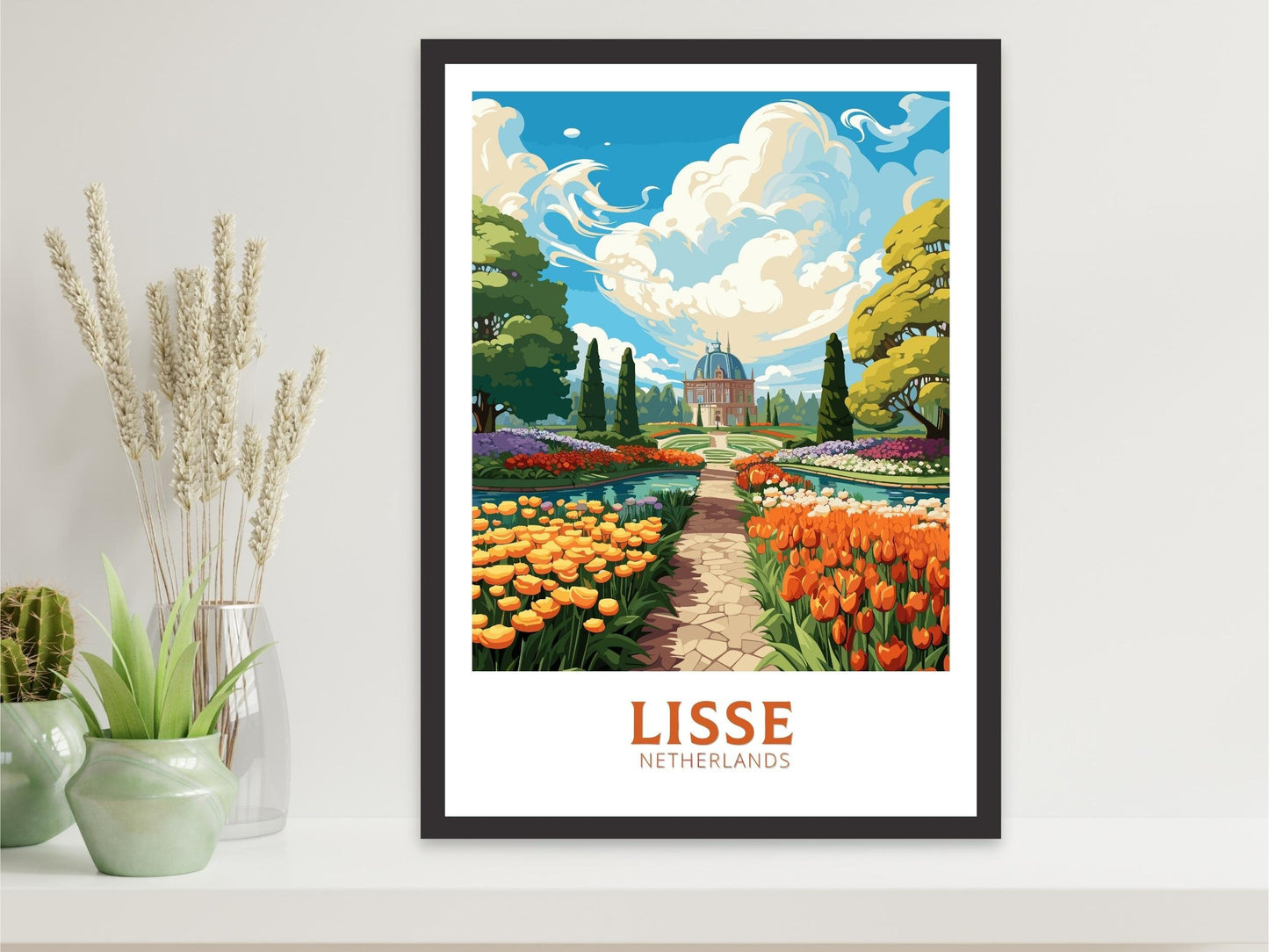 Lisse Print | Lisse Poster | Lisse Wall Art | Netherlands Travel Poster | Netherlands Print | Home Décor | Lisse Keukenhof Gardens | ID 712