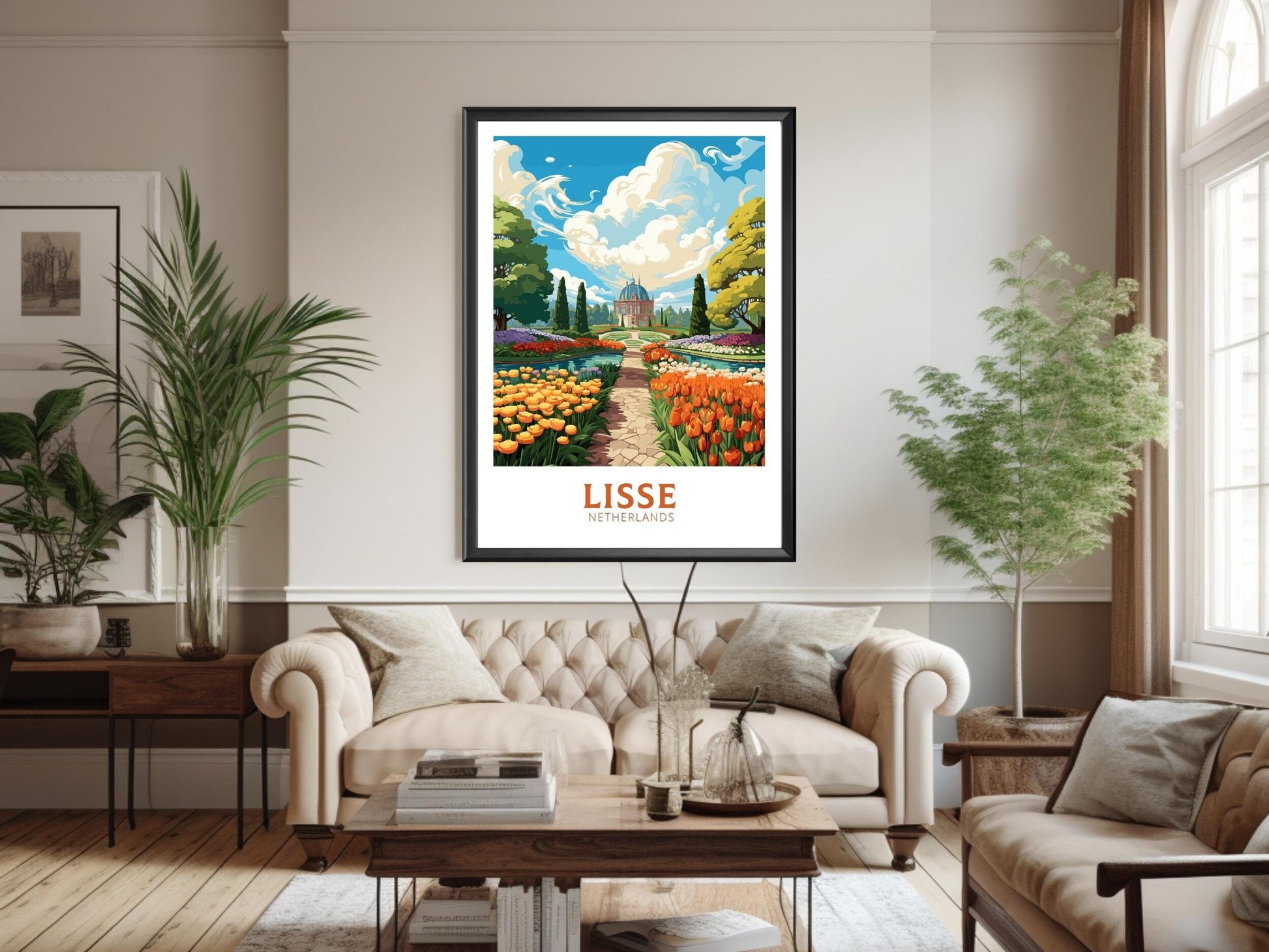 Lisse Print | Lisse Poster | Lisse Wall Art | Netherlands Travel Poster | Netherlands Print | Home Décor | Lisse Keukenhof Gardens | ID 712