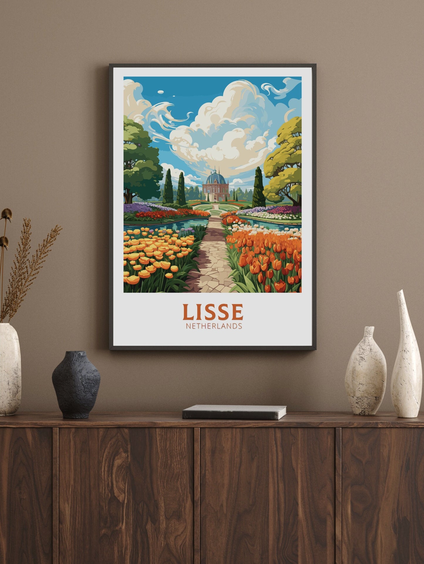 Lisse Print | Lisse Poster | Lisse Wall Art | Netherlands Travel Poster | Netherlands Print | Home Décor | Lisse Keukenhof Gardens | ID 712