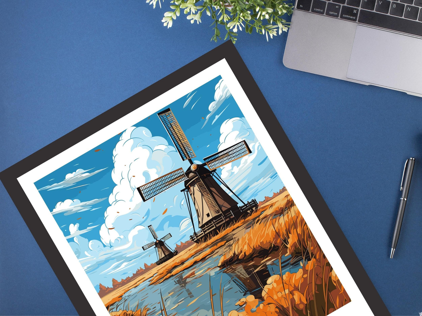 Kinderdijk Print |Kinderdijk Poster | Kinderdijk Wall Art | Kinderdijk Netherlands | Netherlands Print | Kinderdijk Home Decor | ID 713