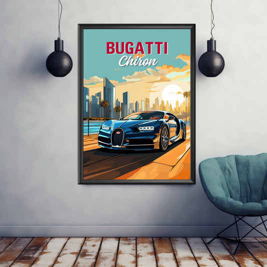 Bugatti Chiron Poster, Bugatti Chiron Print, 2010s Car Print, Supercar print, Car Print, Car Poster, Car Art, Classic Car Print,