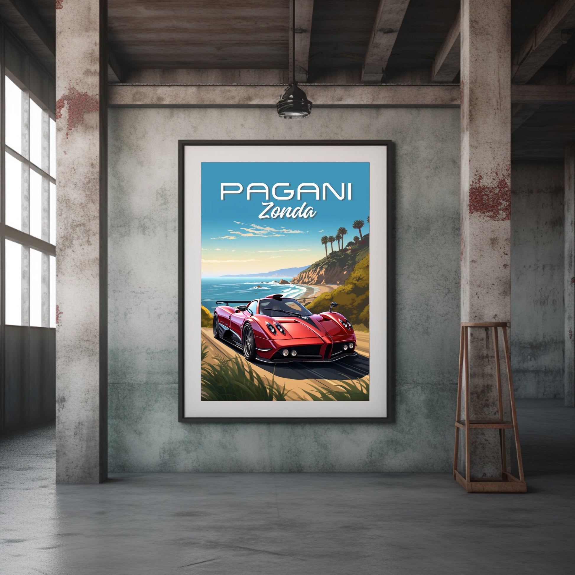 Pagani Zonda Poster