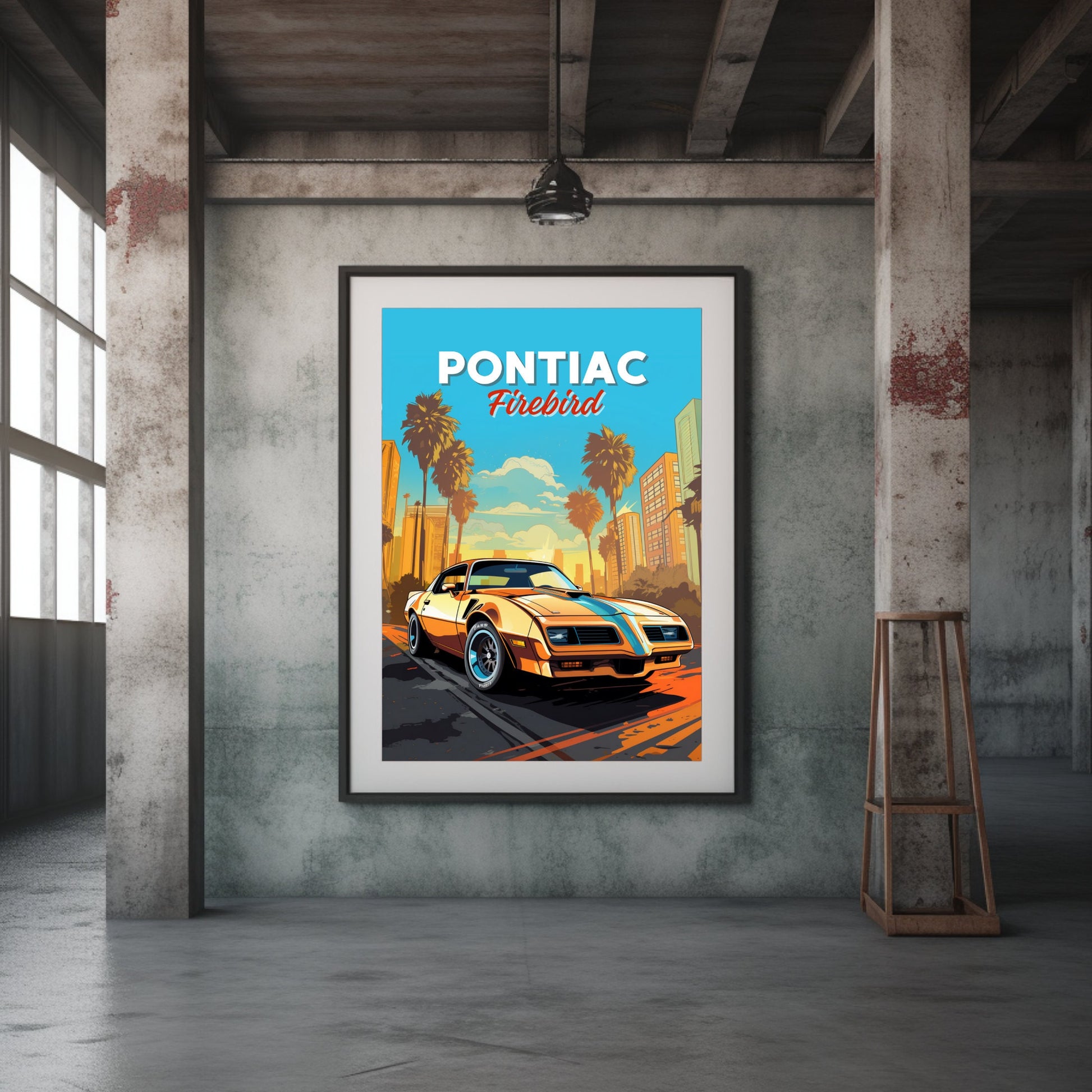 Pontiac Firebird Print, Car Art