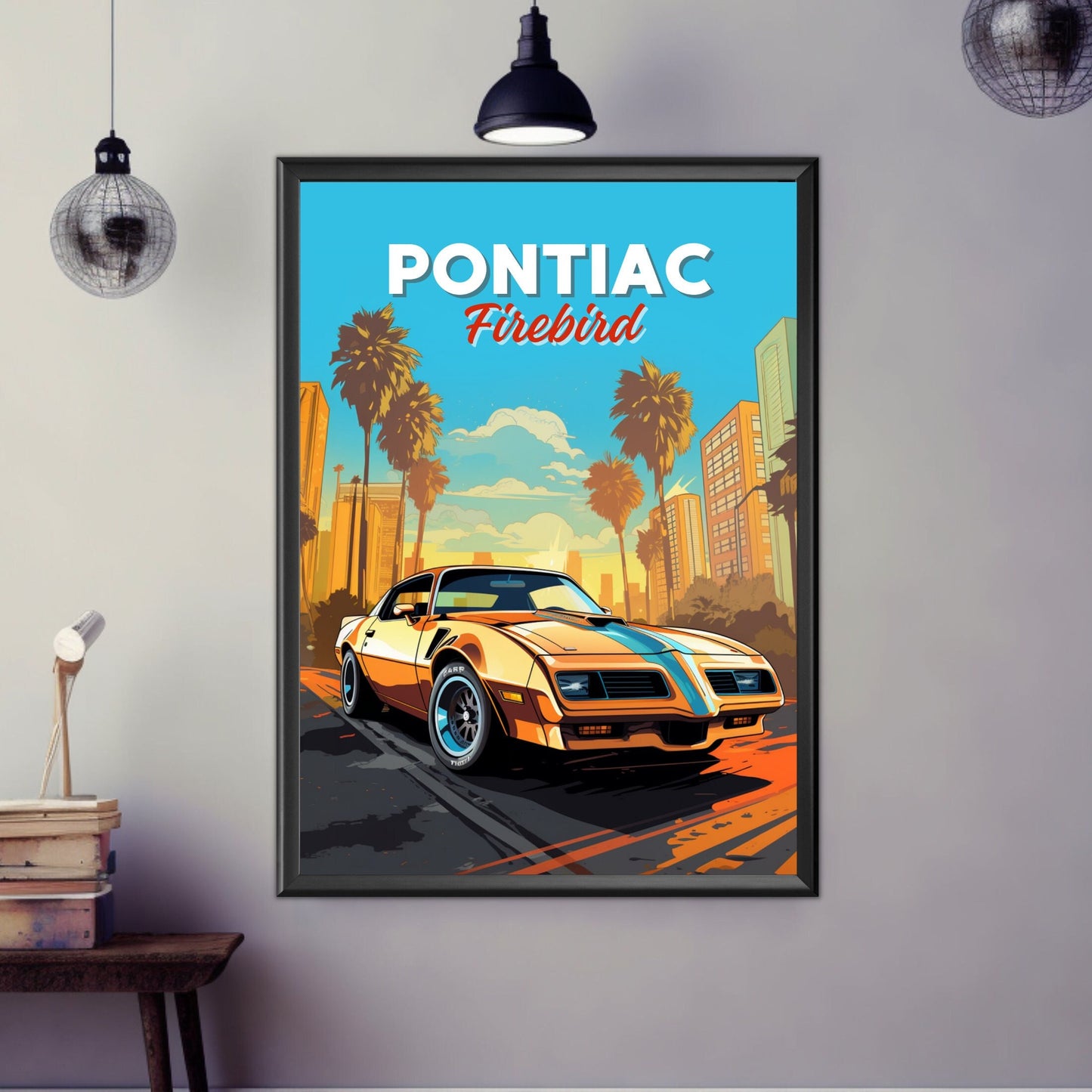 Pontiac Firebird Print, Car Art