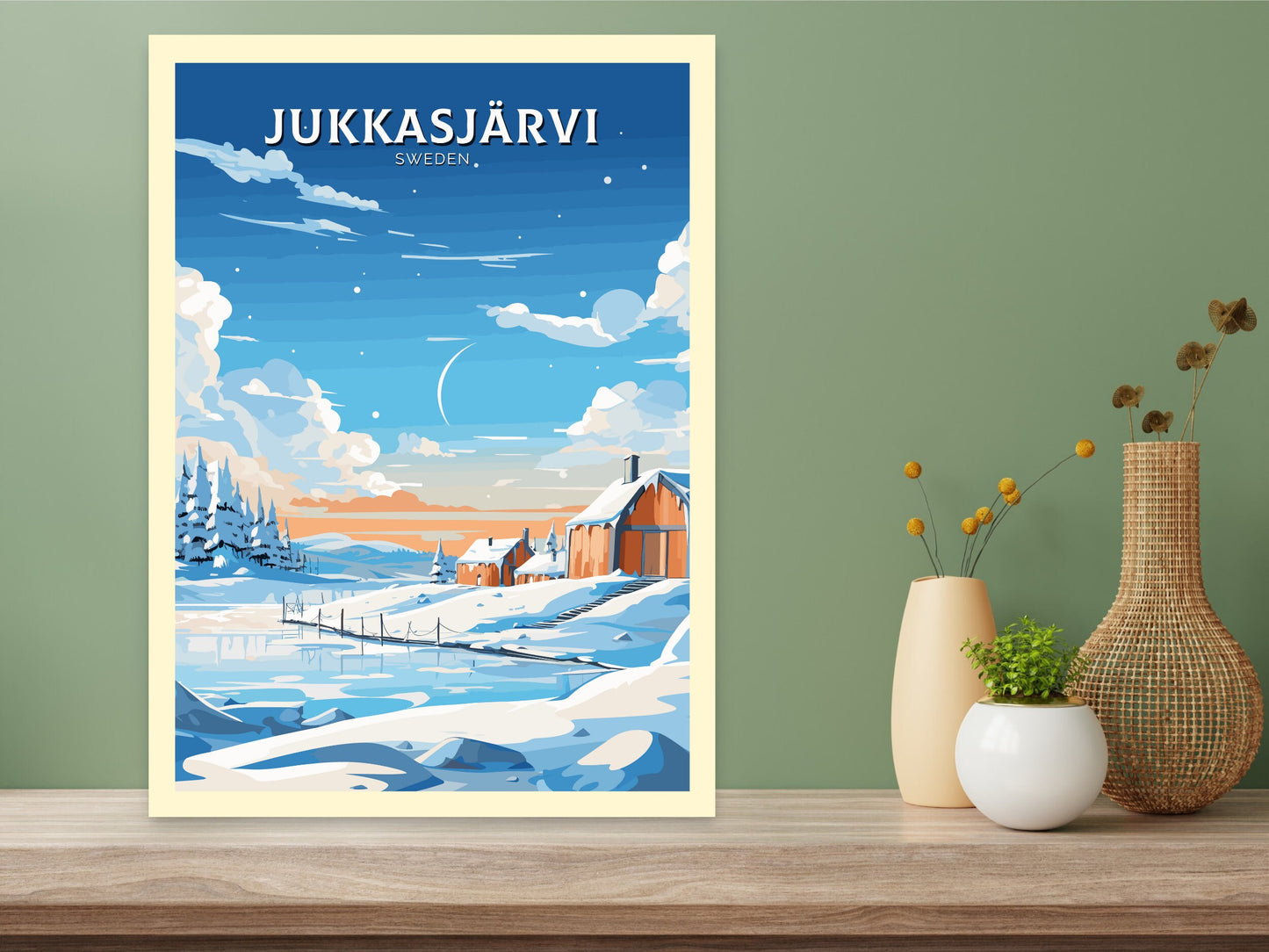 Jukkasjarvi Print | Jukkasjarvi Poster | Jukkasjarvi Wall Art | Sweeden Print | Sweeden Home Décor | Sweeden Art | Sweeden Poster | ID 715