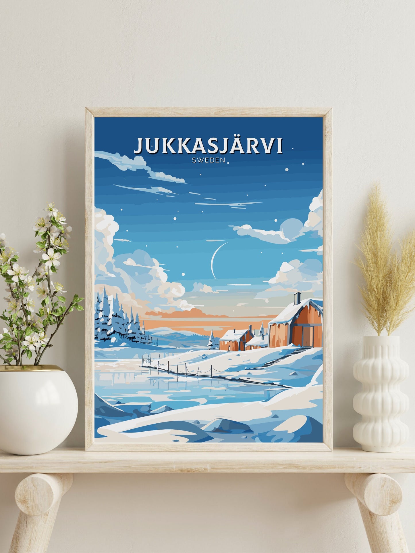 Jukkasjarvi Print | Jukkasjarvi Poster | Jukkasjarvi Wall Art | Sweeden Print | Sweeden Home Décor | Sweeden Art | Sweeden Poster | ID 715