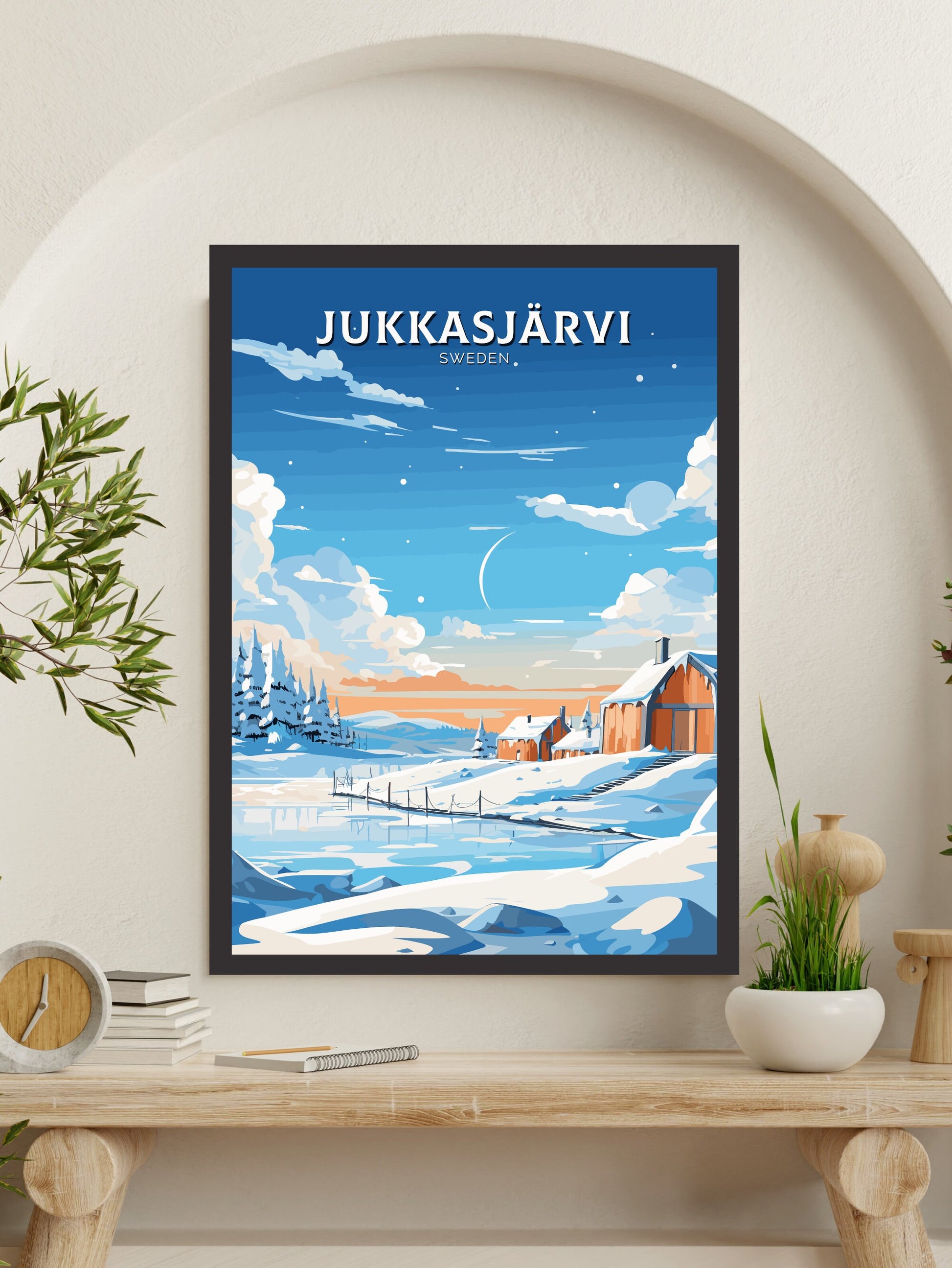 Jukkasjarvi Print | Jukkasjarvi Poster | Jukkasjarvi Wall Art | Sweeden Print | Sweeden Home Décor | Sweeden Art | Sweeden Poster | ID 715