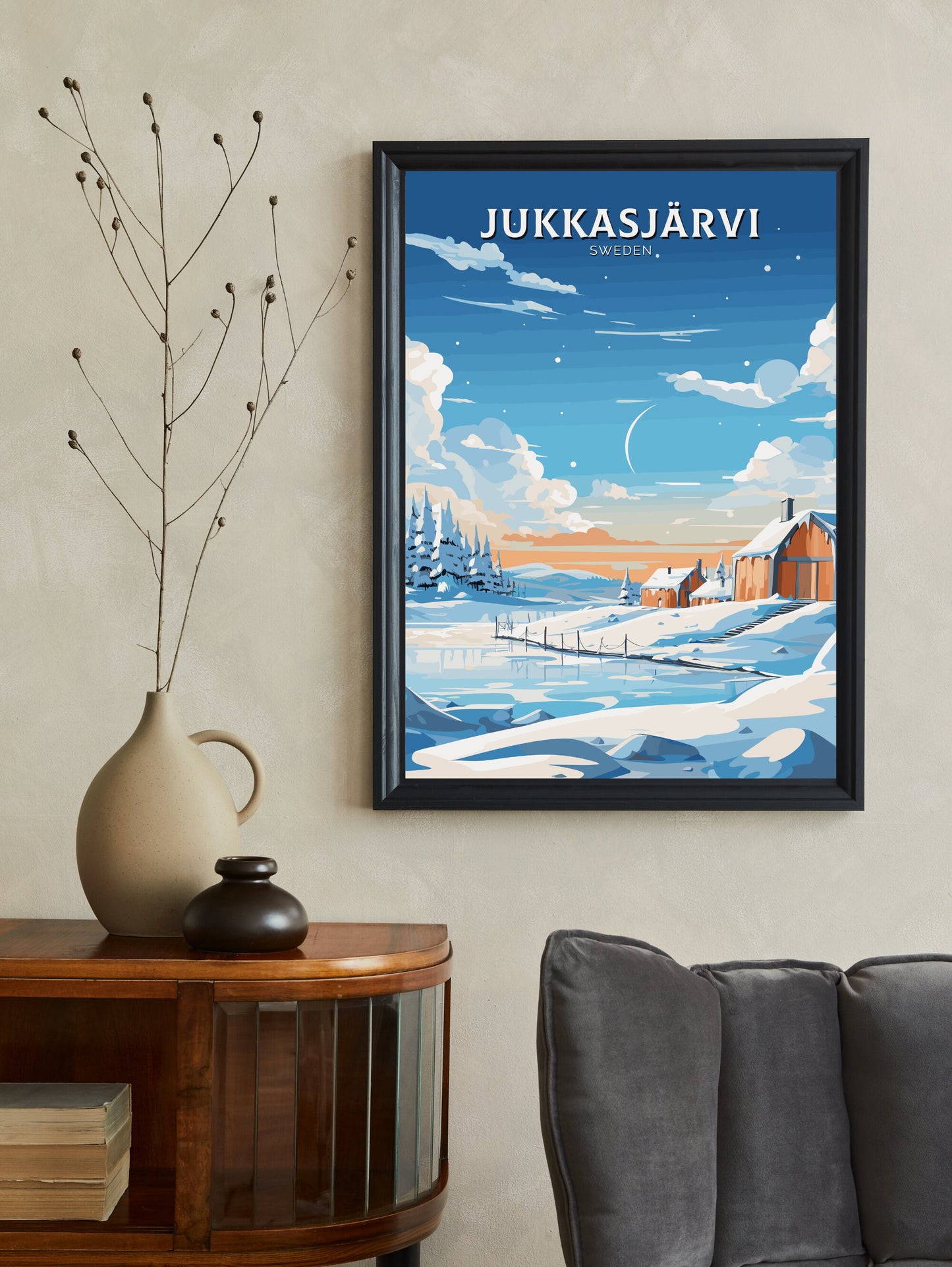 Jukkasjarvi Print | Jukkasjarvi Poster | Jukkasjarvi Wall Art | Sweeden Print | Sweeden Home Décor | Sweeden Art | Sweeden Poster | ID 715