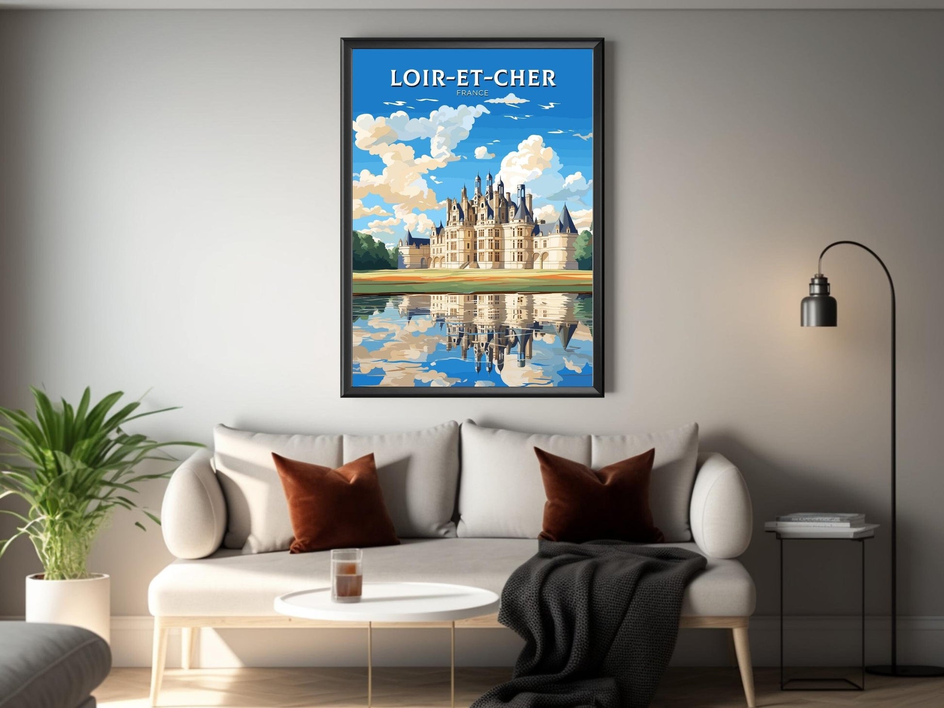 Loir-et-Cher Travel Print | Loir-et-Cher Illustration | Loir-et-Cher Poster | Loir-et-Cher Wall Art | France Print | Paris Poster ID 542